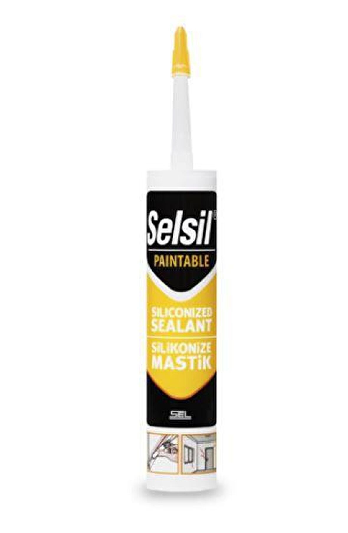 Selsil Silikonize Mastik Şampanya 485 gr