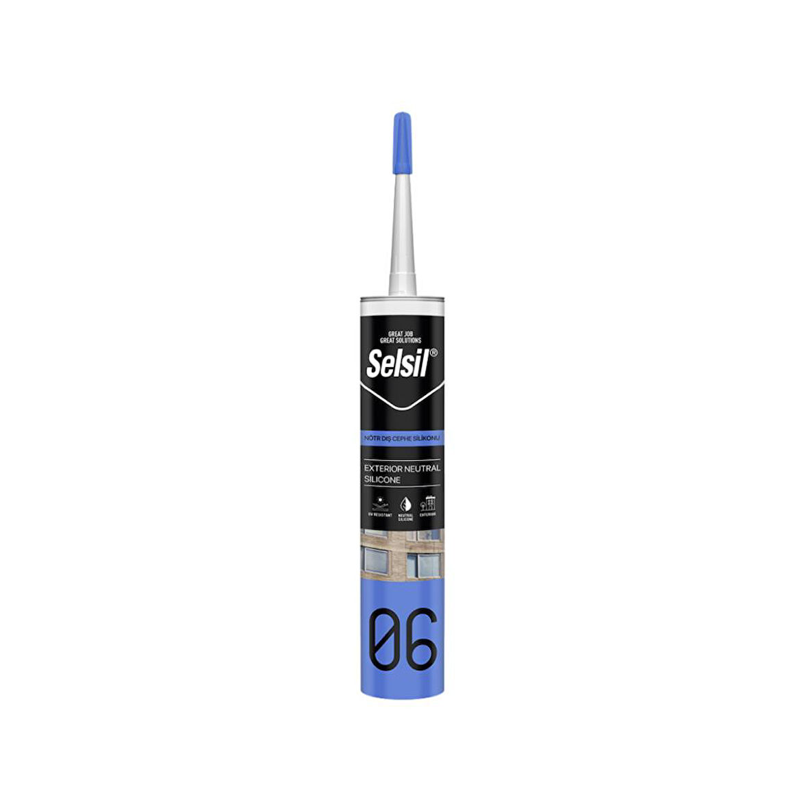Selsil Nötr 300 ml Şeffaf Dış Cephe Silikonu