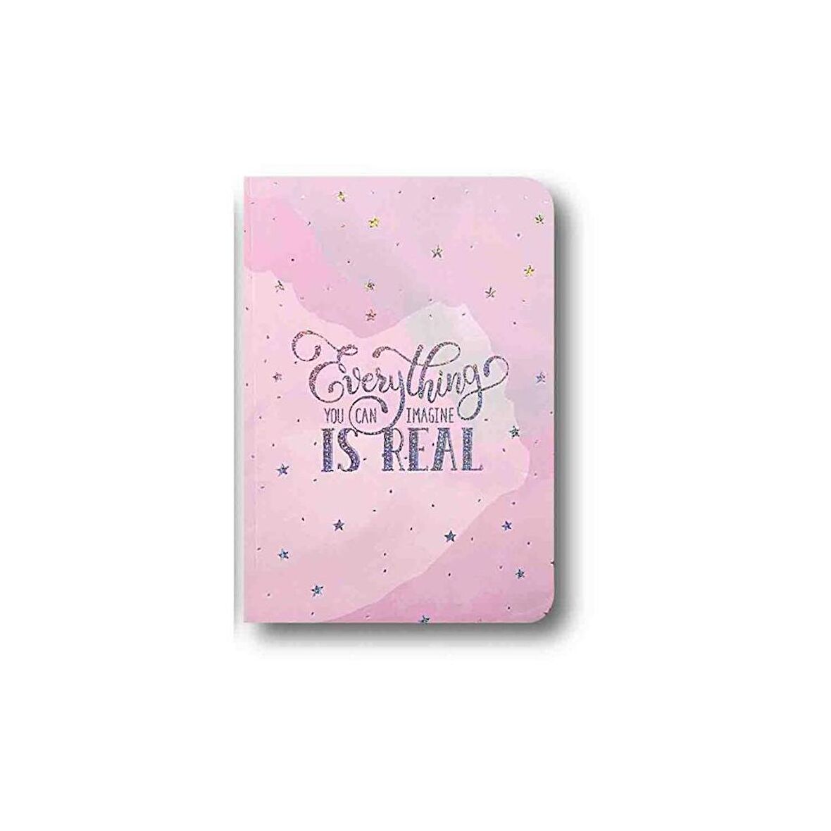 Lizy Esnek Bristol Kapak Çizgili Defter 80 Yaprak 15x21 cm Pembe