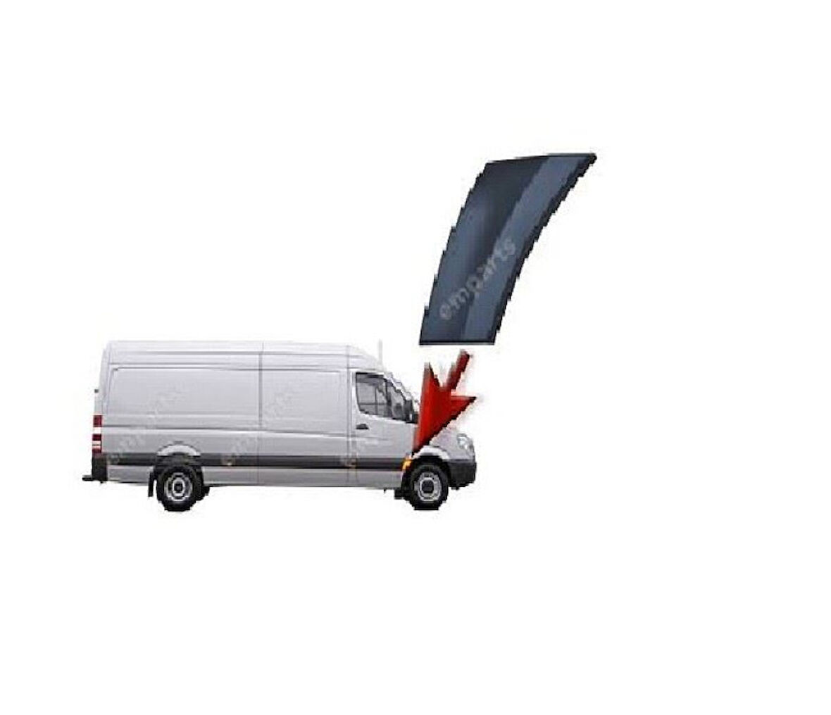 Mercedes Camurluk On Kaplaması Sag Sprinter 06> - Vortex V2206548
