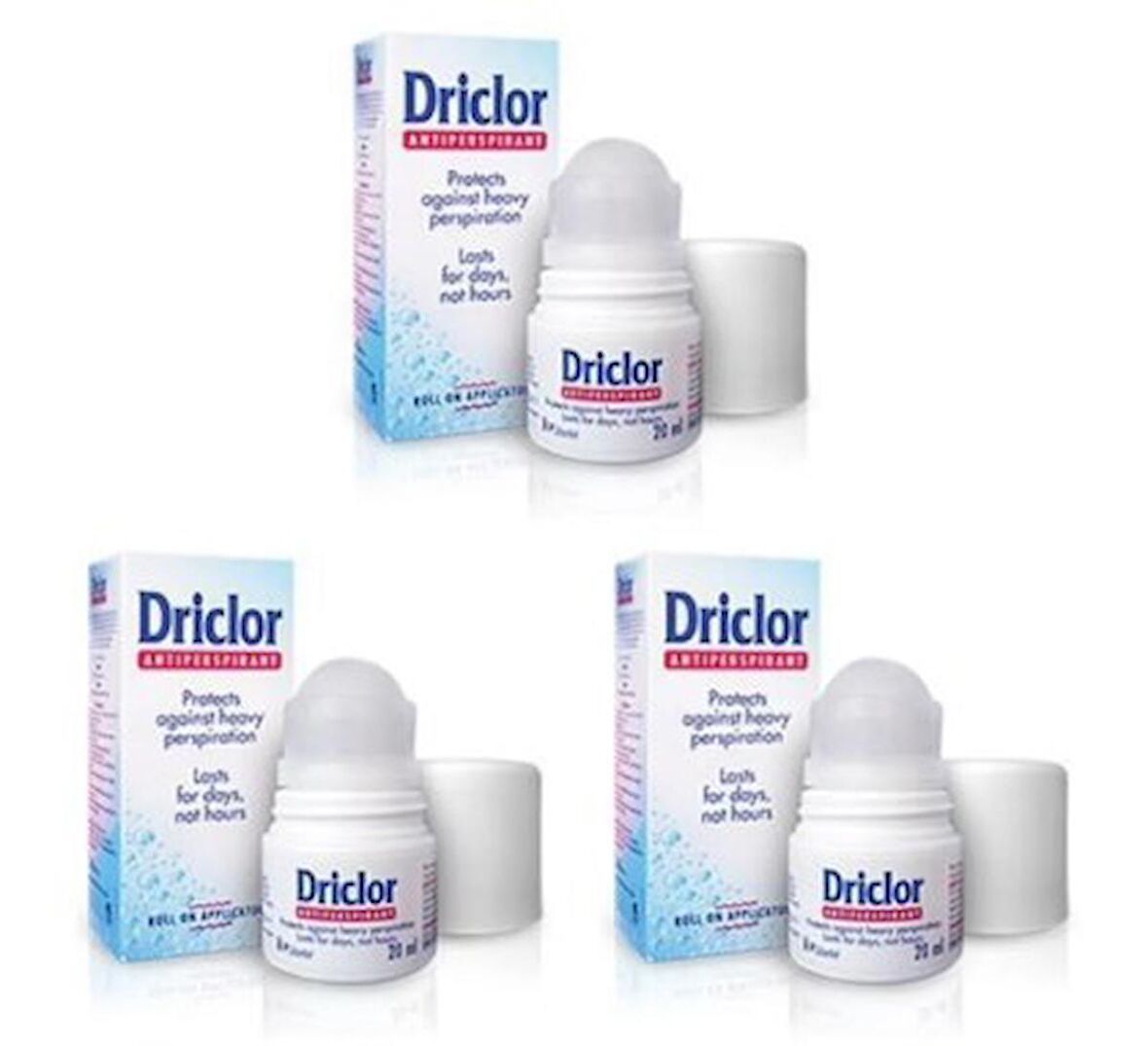 Driclor Anti Perspirant Roll On 20 ml x 3 Adet