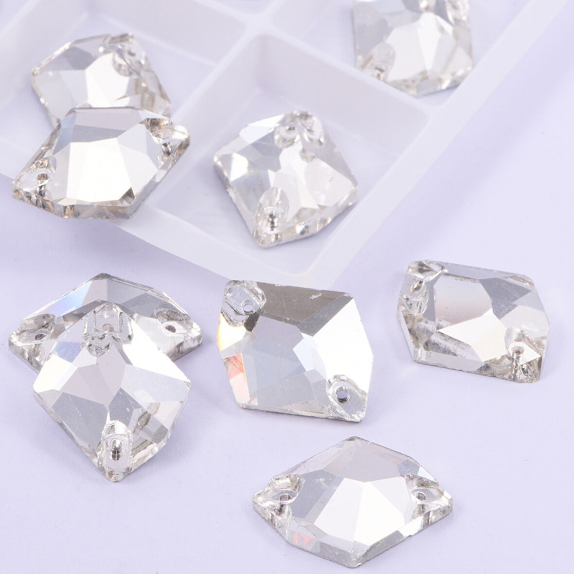 Gymo Premium Delikli Dikme Kristal Taş Cosmic 10*14mm Crystal (36 Ad)