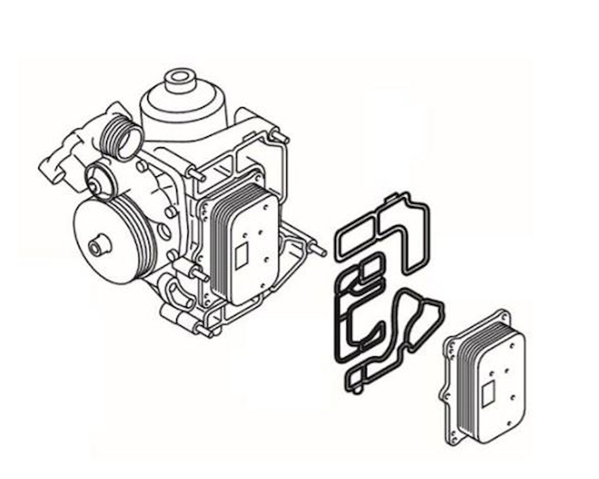 Mercedes Truck Yag Radyator Conta Seti  Mercedes Atego Om 934-936 - Elring 872.620