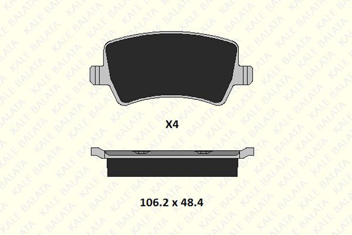 Ford Arka Fren Balatası  S-Max 09> 06> Galaxy III 06> / S60 10> S80 06> V60 V70 06> Xc60 08> Xc70 06> / R - Kale B 24496 169 14 Msh
