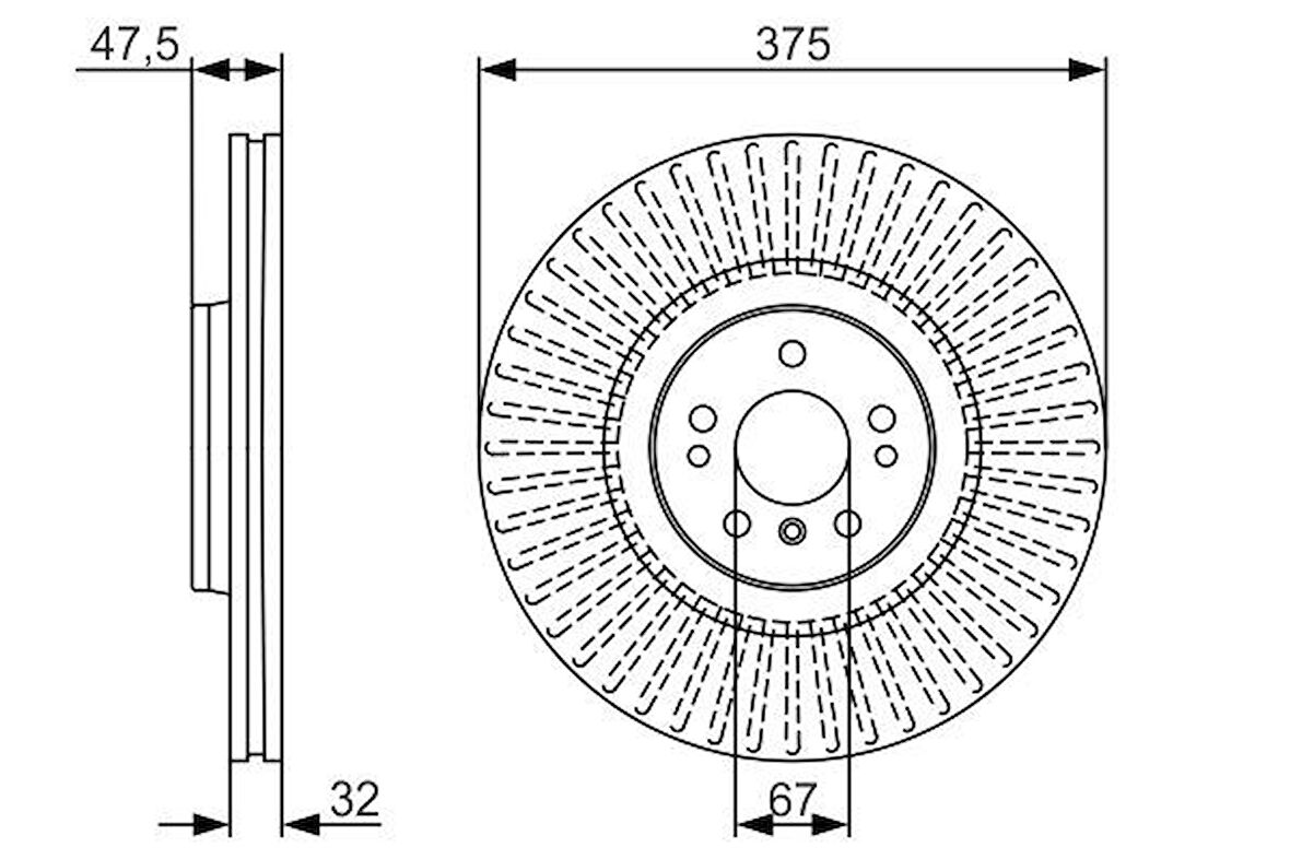 Mercedes Fren Diski On X164 06>12 W164 07>11 W251 07>14 - Bosch 0986479a26