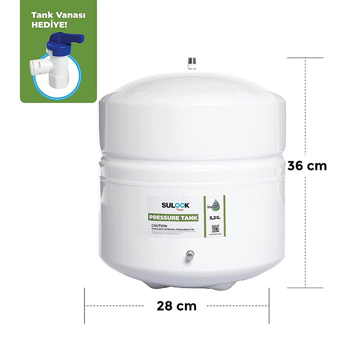 Su Arıtma Cihazı Genleşme Tankı 12 Litre (3.2 G)