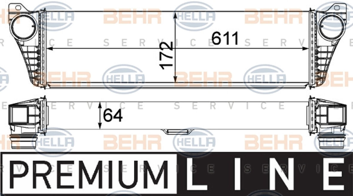 Mercedes Turbo Radyatörü - Turbo Radyatörü - Bhr CI 150 000p