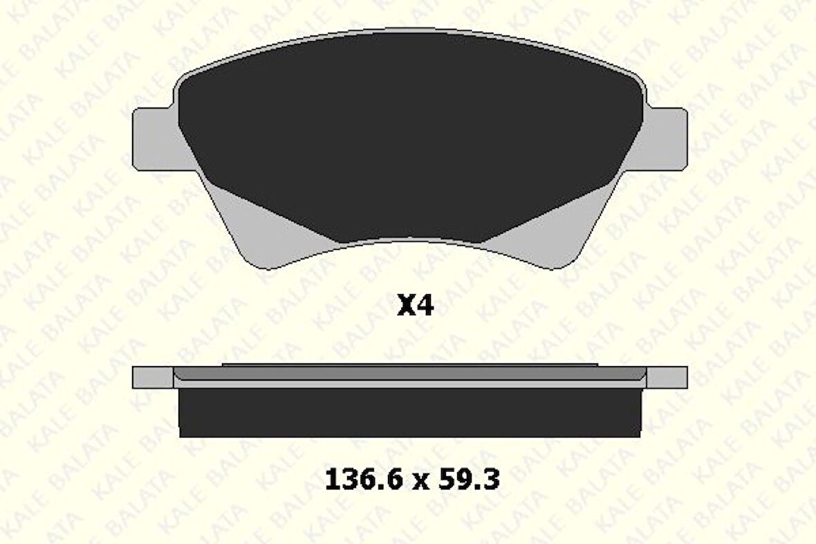 Renault On Fren Balatası Megane II Scenic II 1,4 / 1,5dci / 1,6 / 1,9dci / 2,0 Kangoo 1,9dci 01> - Kale B 24065 184 04 Ans