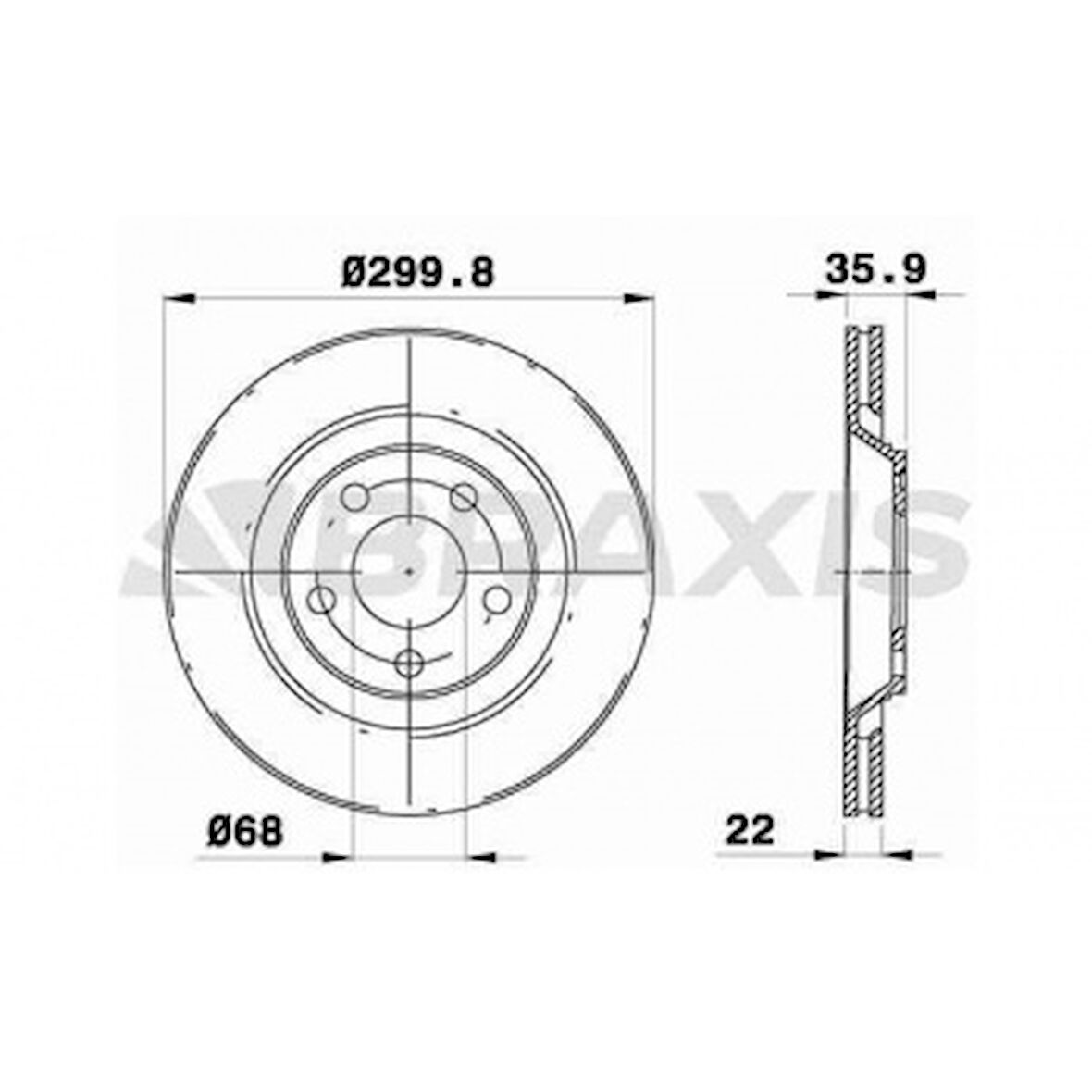 Vag Arka Fren Disk Aynası Havalı A4 2.0 Tfsi / 3.0 Tdi S4 Quattro 04 08 A4 S4 Quattro 03 04 - Braxıs Ae0785