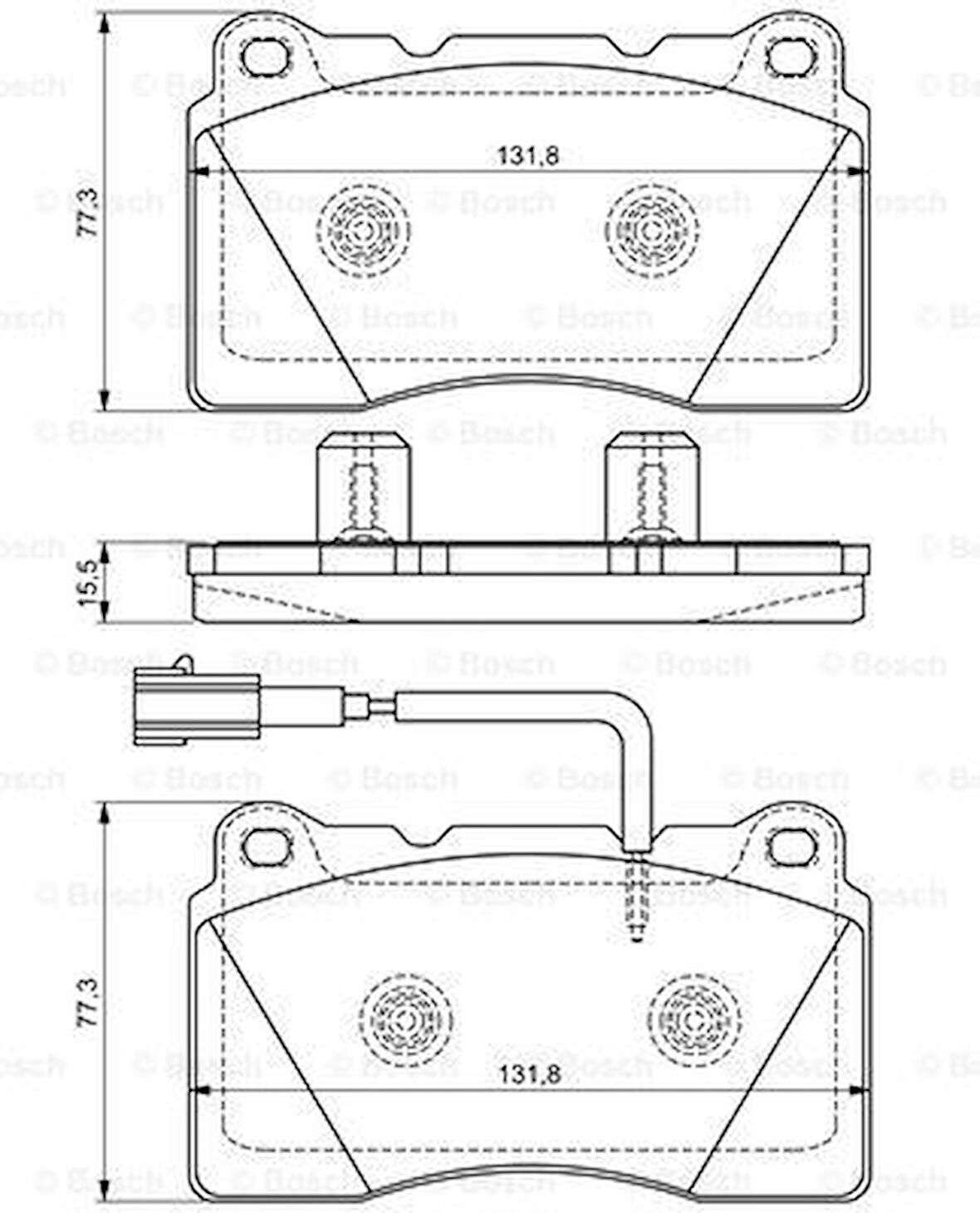 Alfa Romeo Fren Balatası Giulıetta 1.6 Jtdm 05.2010 Giulıetta 2.0 Jtdm 05.2010 Giulıetta 1.4 Tb 10> - Bosch 0986494539