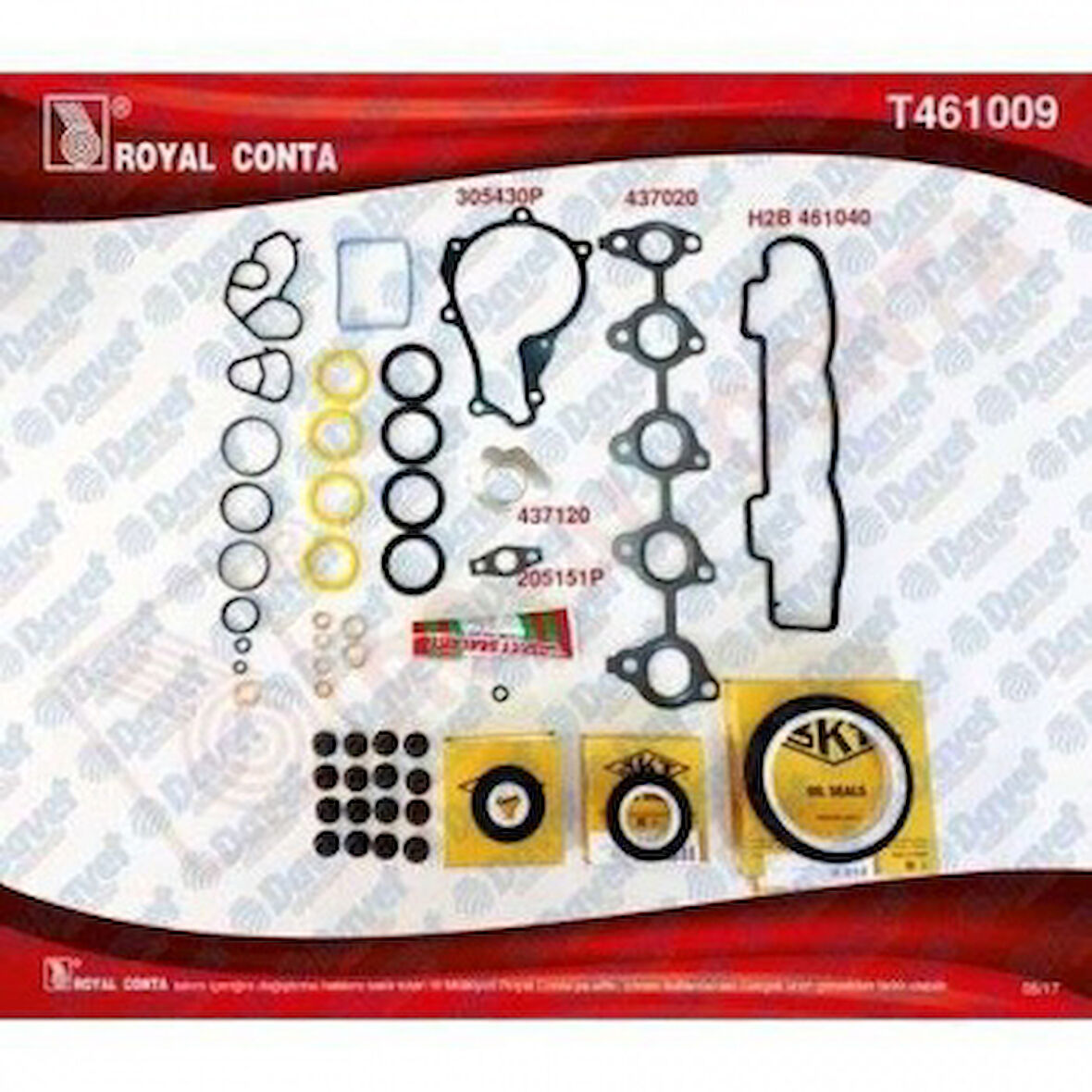 Psa Motor Takım Conta (alt / Ust Full) S,k,c Harıc Skt Keceli Subap Lastıklı P307 P308 P407 Partner Tepe - Royal T461009