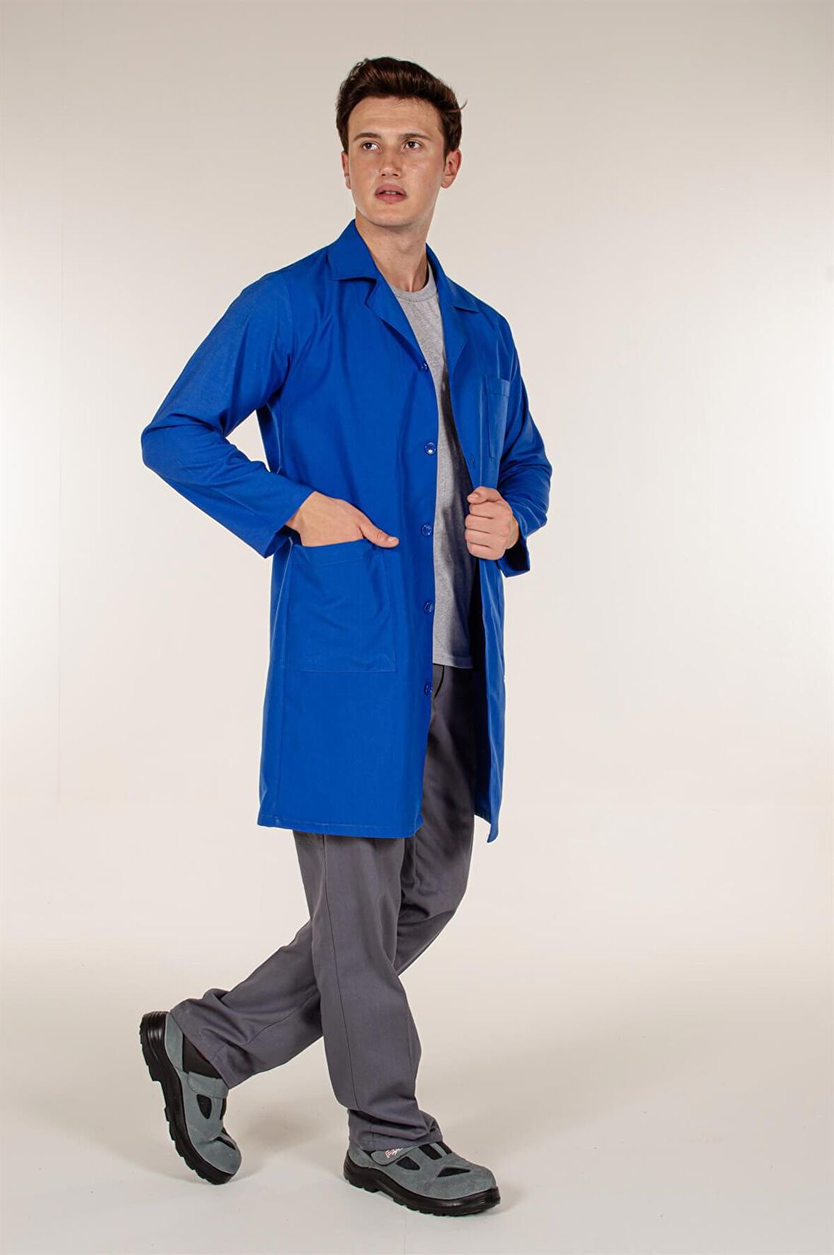 Saks Mavi Erkek İş Önlük