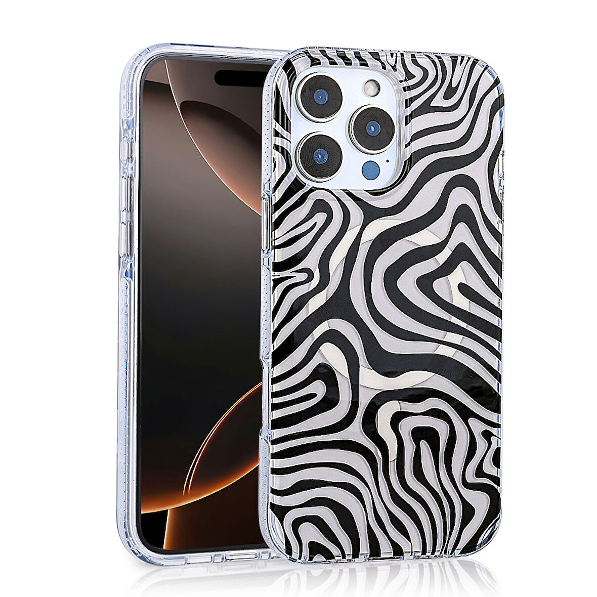 iPhone 12 Pro Kılıf Magsafe Şarj Özellikli Desenli Leopar Jago Kapak