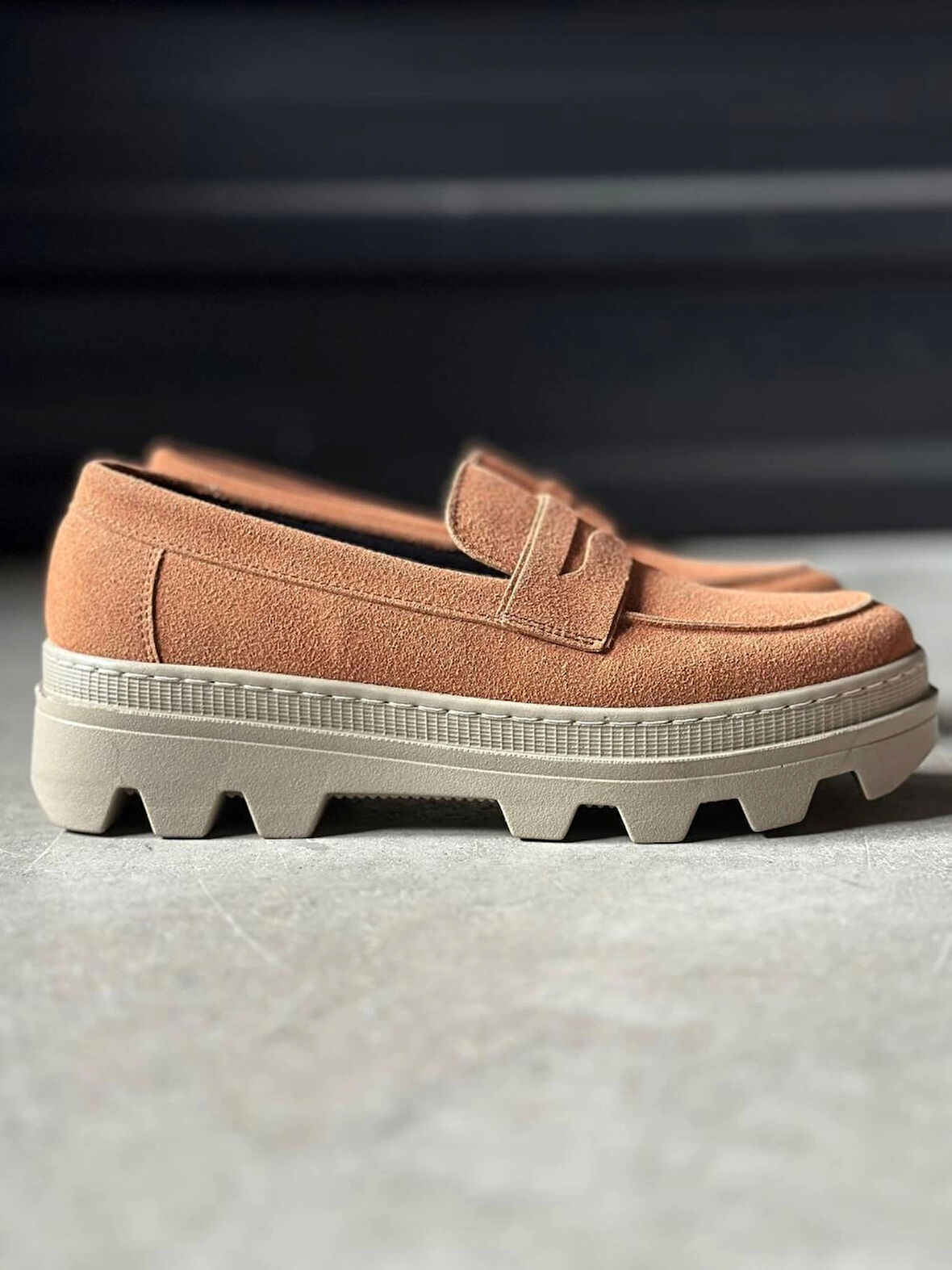 Knack Yüksek Taban Klasik Ayakkabı 779 Taba Süet