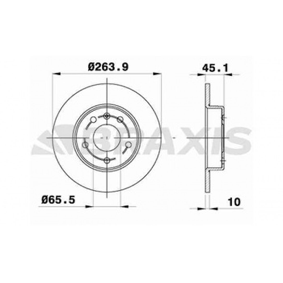 Opel Arka Fren Diski 264mm X 10mm Opel Zafıra B 1.6i 1.6t - Braxıs Ae0700
