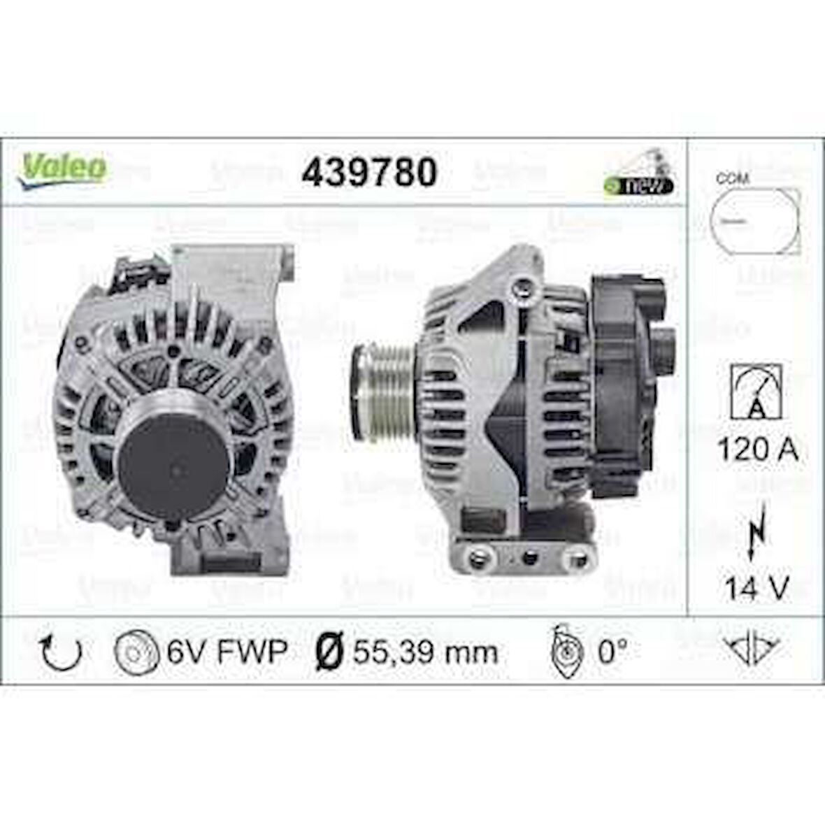 Fiat Alternator 14v 120a Fiat Egea Doblo 1.3 Dizel 13> Fiorıno 1.3 Mjet 07> - Valeo 439780