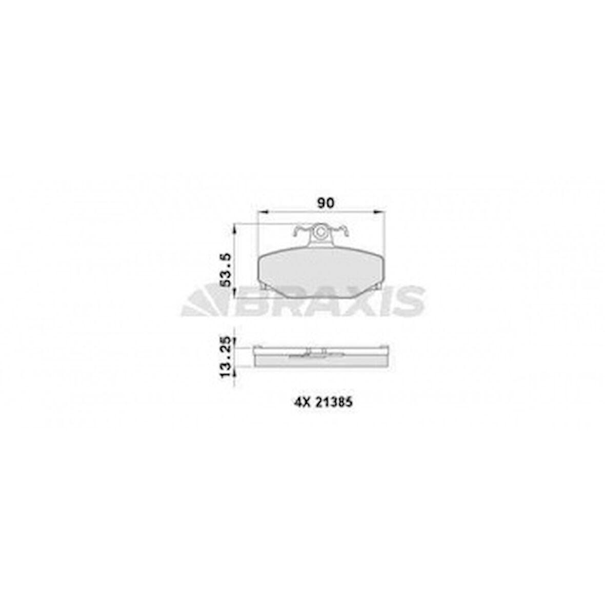 Volvo Arka Fren Balatası (tk) 740 / Estate 87 92 760 87 90 780 86 91 940 / Estate 93 95 / V70 / XC 96 - Braxıs Aa0466