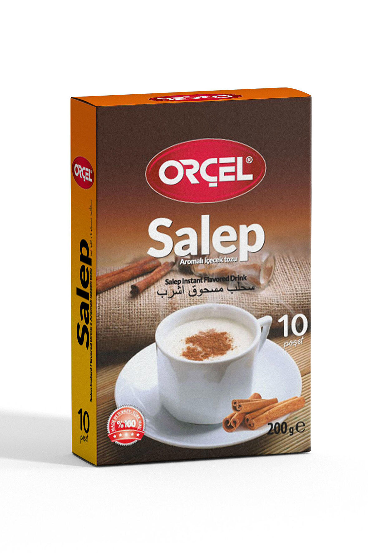 Orçel Sahlep 200gr.(Sahlep 10 Fincan tek İçimlik Tarçınlı)