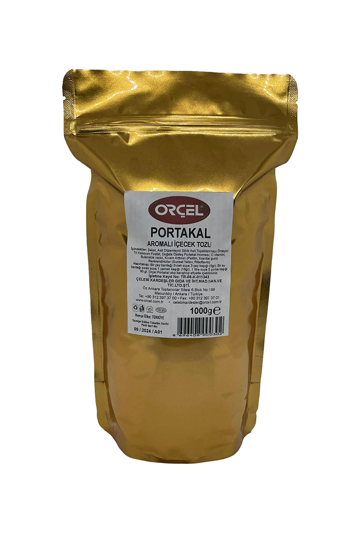 Orçel Portakal Aromalı İçecek Tozu Oralet Çay 1 Kg