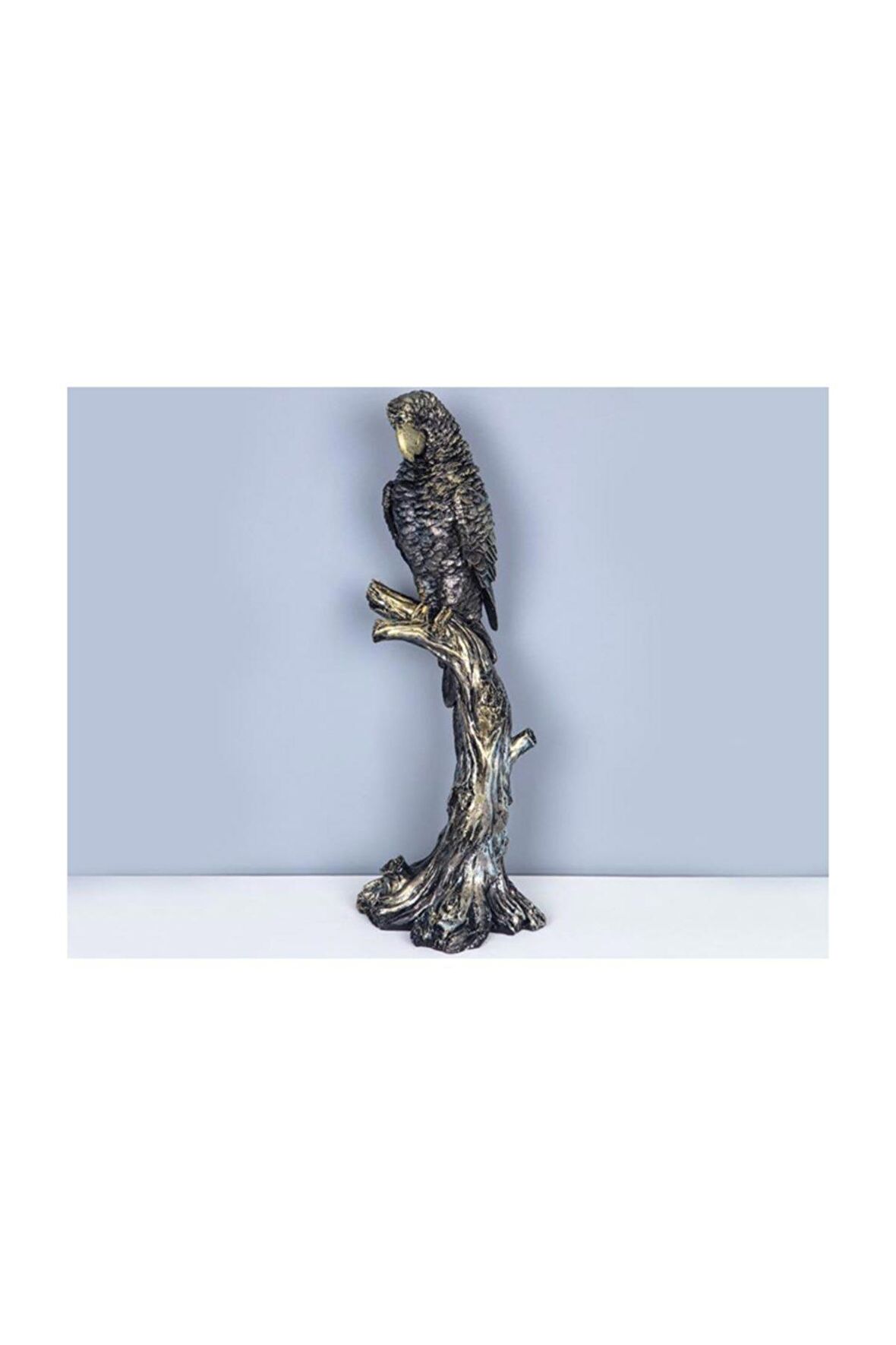Biev Dekoratif Polyester Bronz Rengi Papağan HBO003
