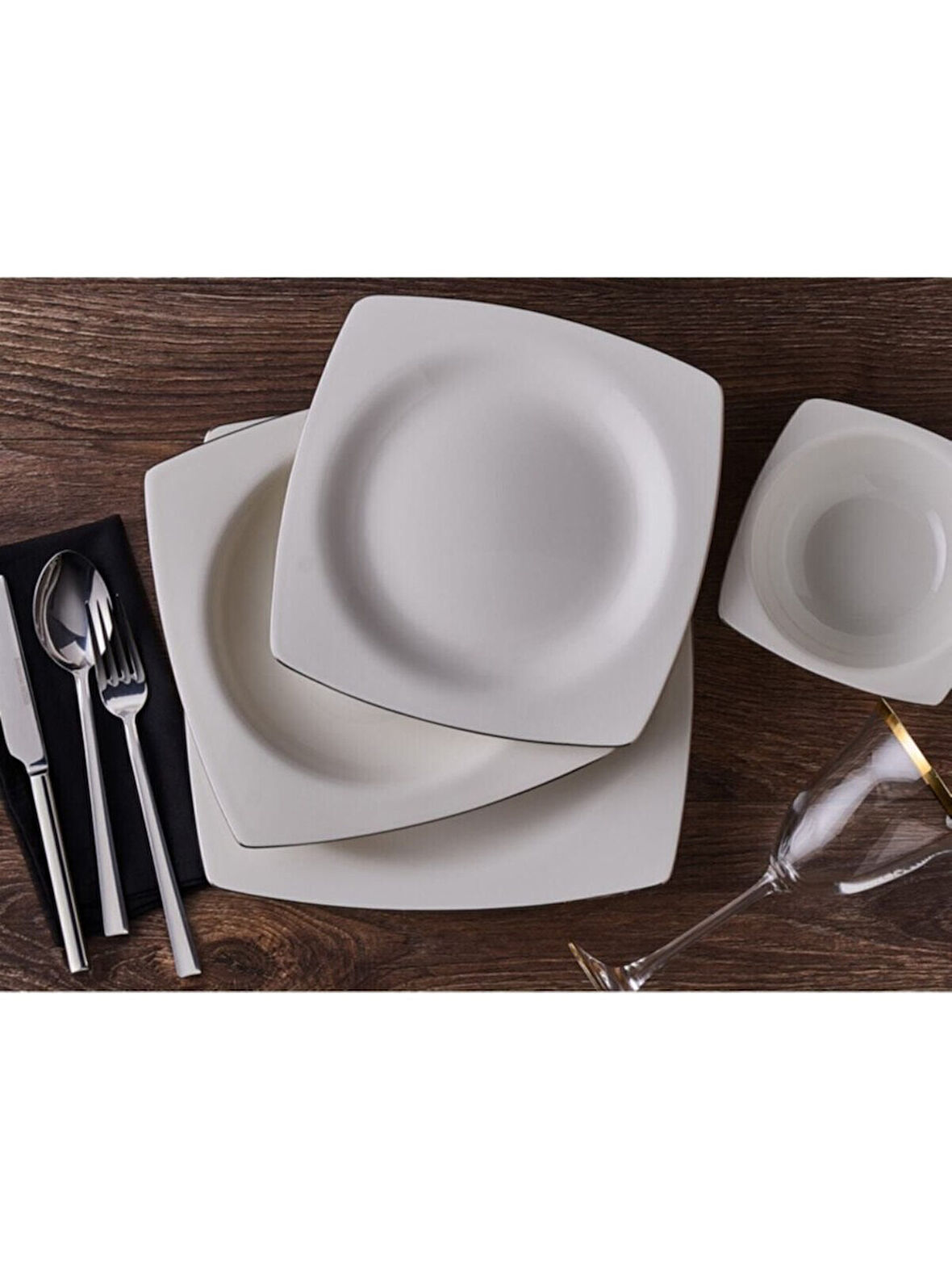 Bernardo Twinkle Platin 53 Parça Yemek Takımı