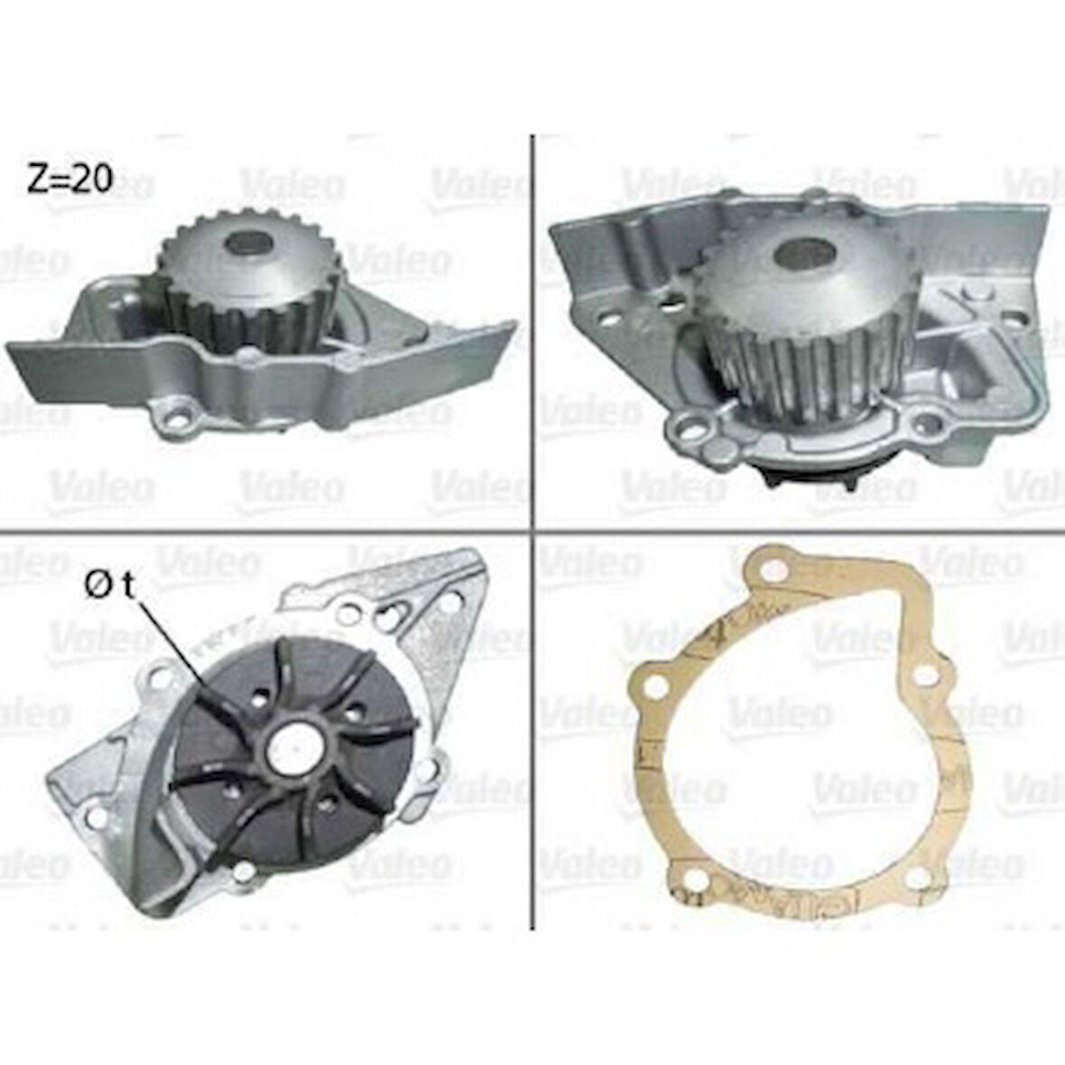 Psa Devirdaım Su Pompası 405 II C15d Xud7 Xud9 Partner Berlingo Xud9 Expert Jumpy Scudo P806 Evasıon Xud - Valeo 506117