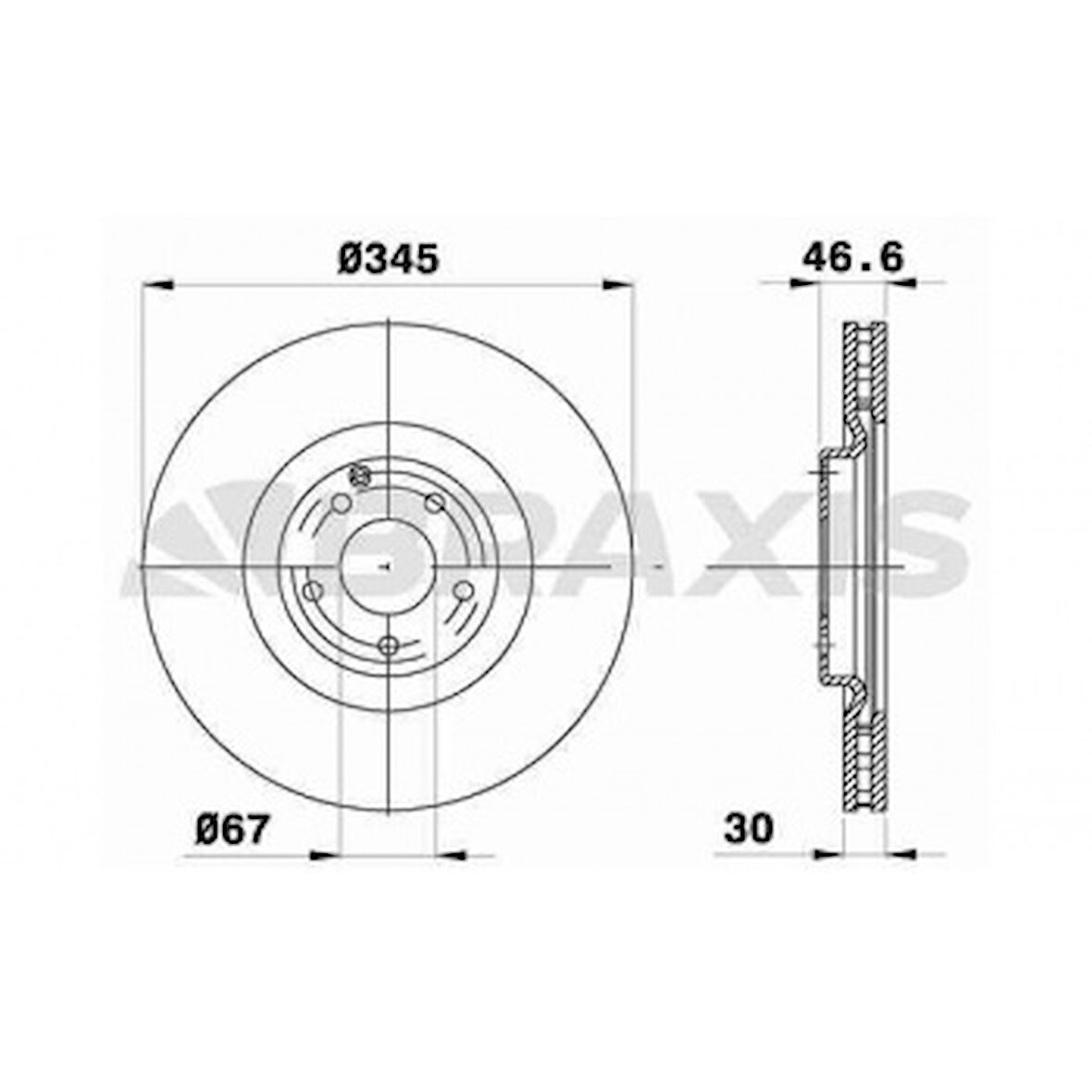 Mercedes Fren Diski On W203 Amg 01>07 Cl203 Amg 02>08 C209 Amg 02>09 R171 Amg 04>11 - Braxıs Ae0730
