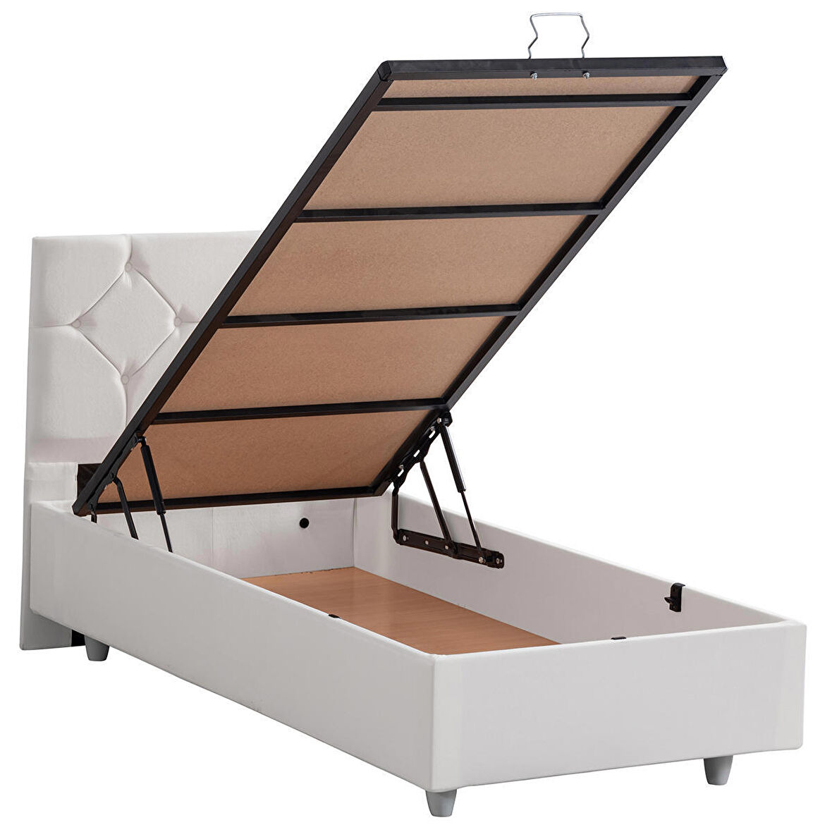 Setay Glamis Tek Kişilik Beyaz Baza + Başlık 100 x 200 cm