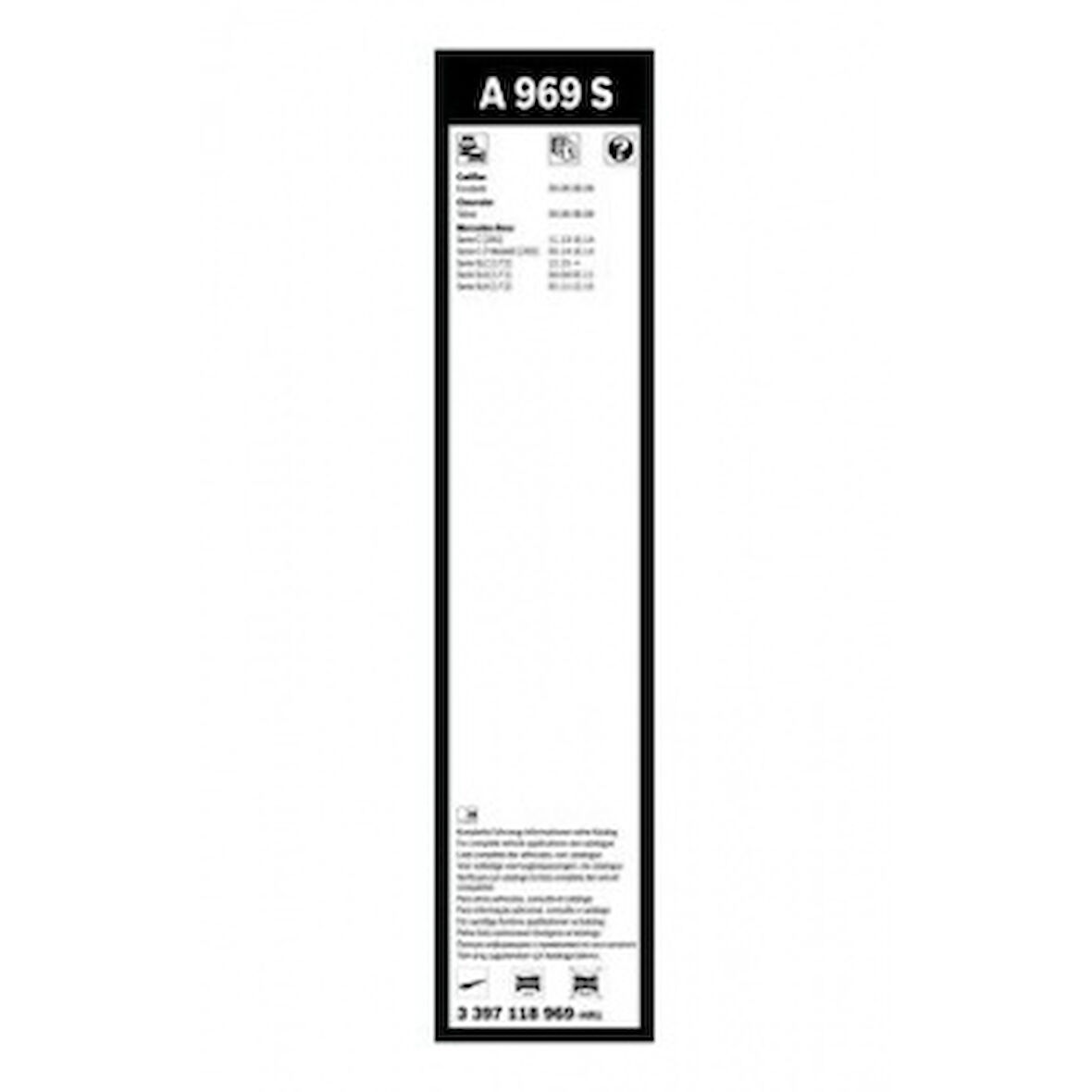 Mercedes Silecek Supurgesi On Tk. (550mm / 550mm) W205 14> S205 14> R171 04>11 R172 11> - Bosch 3397118969