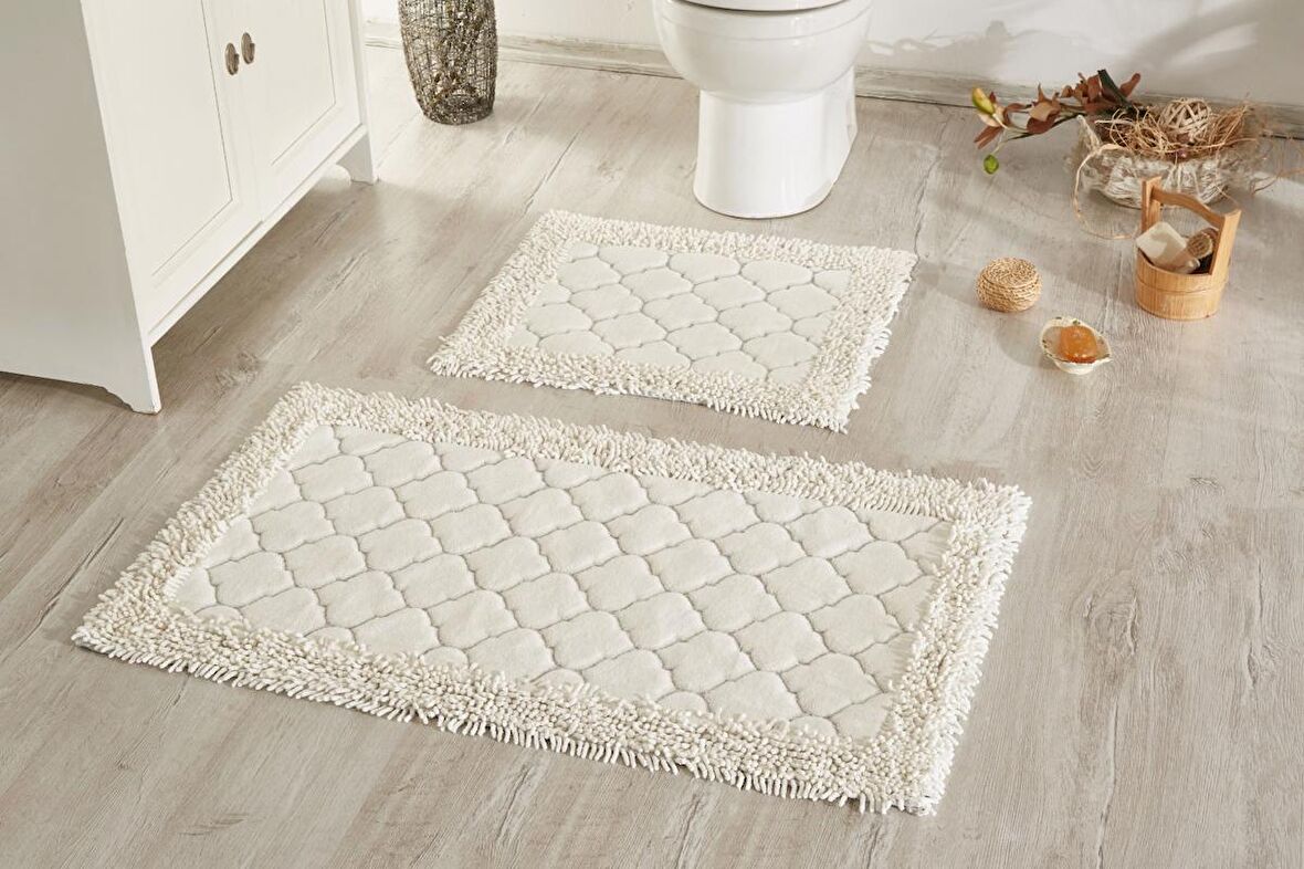 ÇAPA HOME PAMUK 2'Lİ BANYO PASPASI KREM 8696474231595