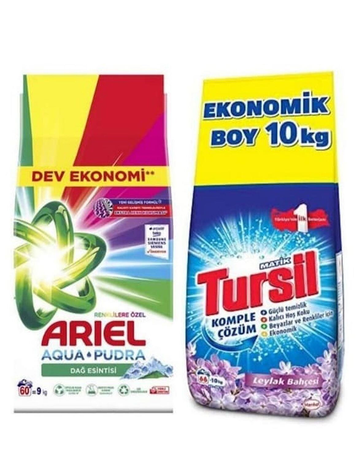 ARİEL RENKLİLERE ÖZEL 9 KG & TURSİL MATİK 10 KG