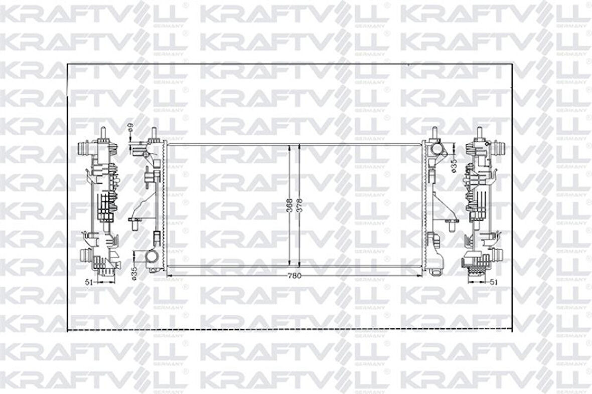 Fiat Motor Radyatoru Boxer Jumper Ducato II IV 15> - Kraftvoll 08040154