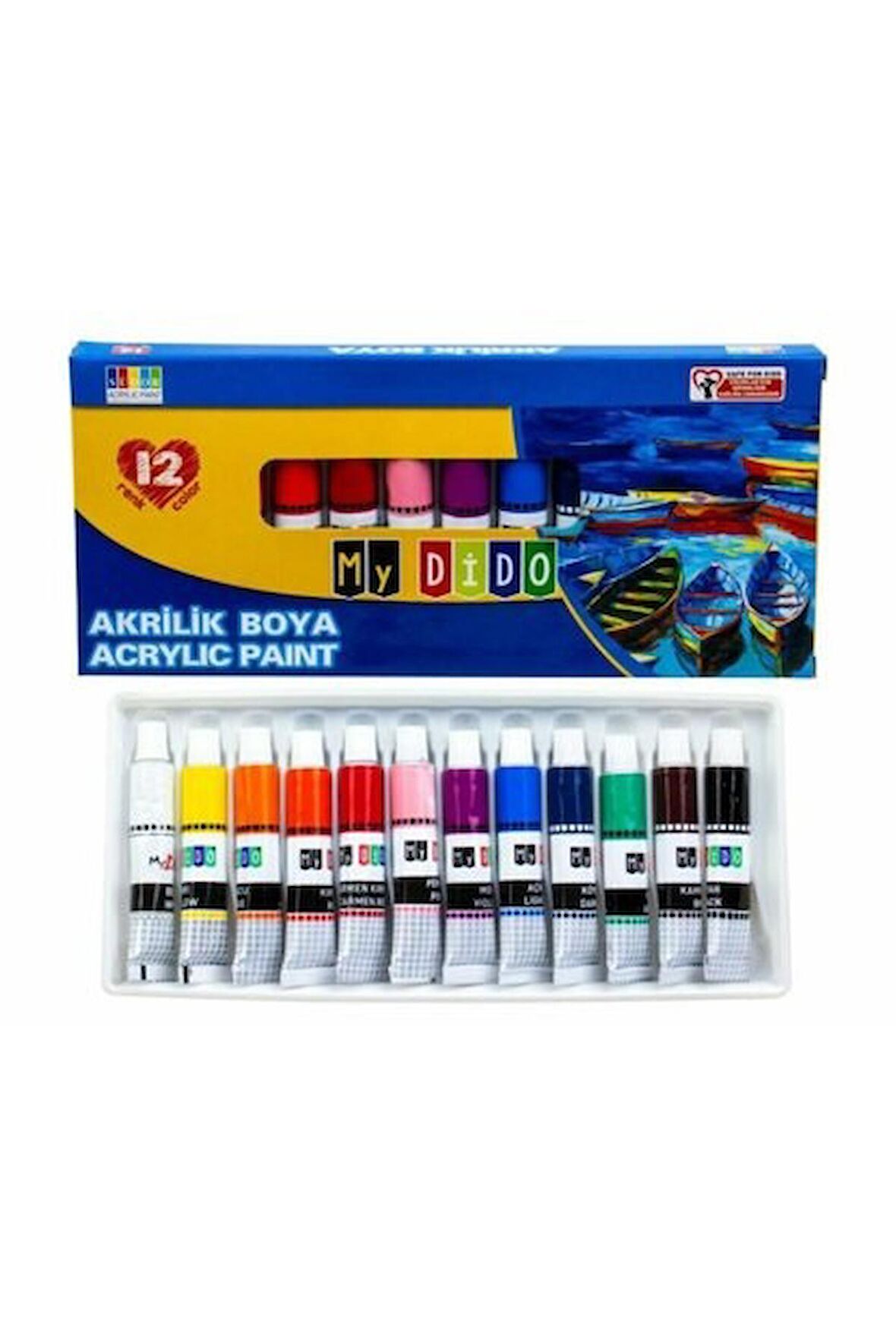 Mydido Akrilikboya Tüp 12x9 ml My Dido Akrilik Boya Tüp 12x9 ml