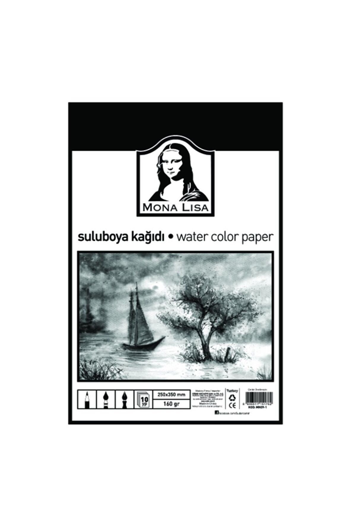 Monalisa Sulu Boya Kağıdı 250x350 160 Gr 10 Yaprak (mn09-1)