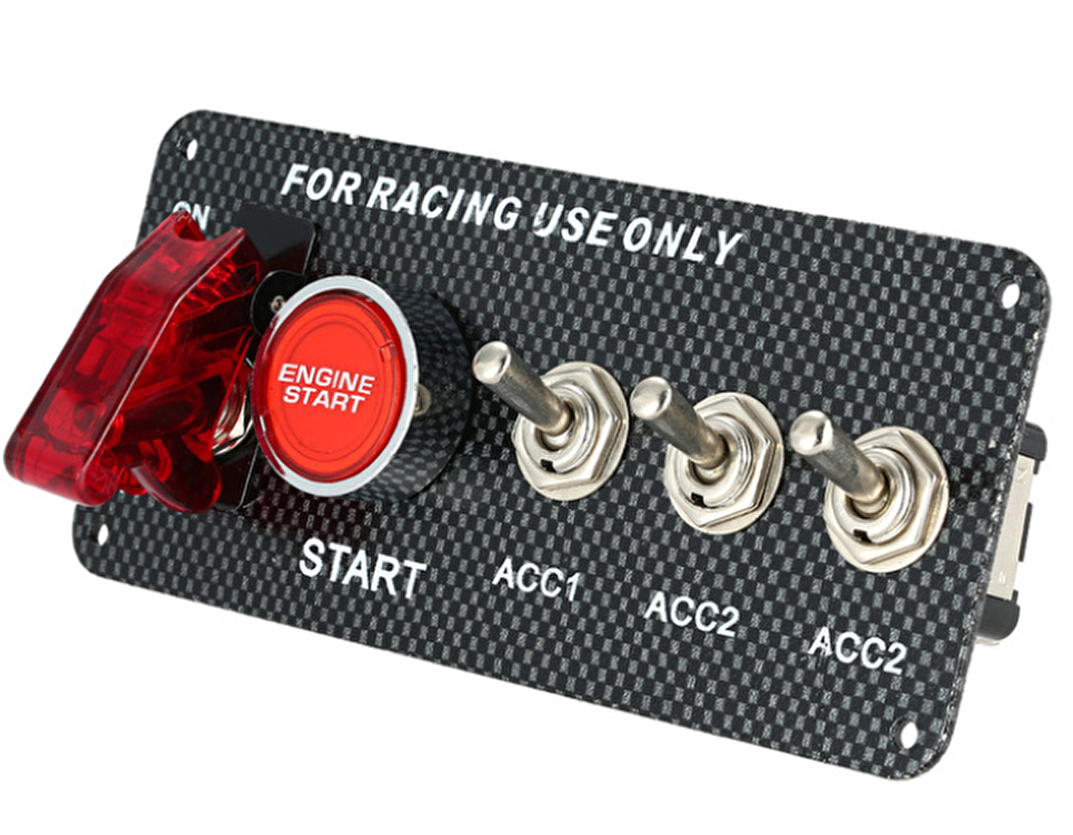 on - off start stop düğmesi şalteri 4 in 1 gömmeli