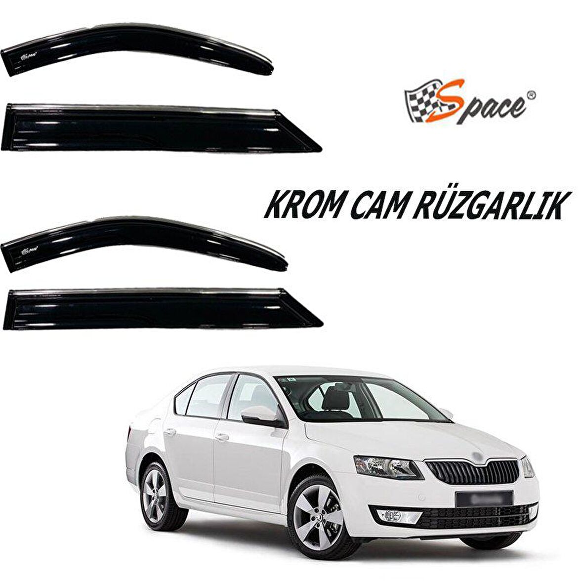 Skoda cctavia krom cam rüzgarlığı  2014-2020/ CARU421