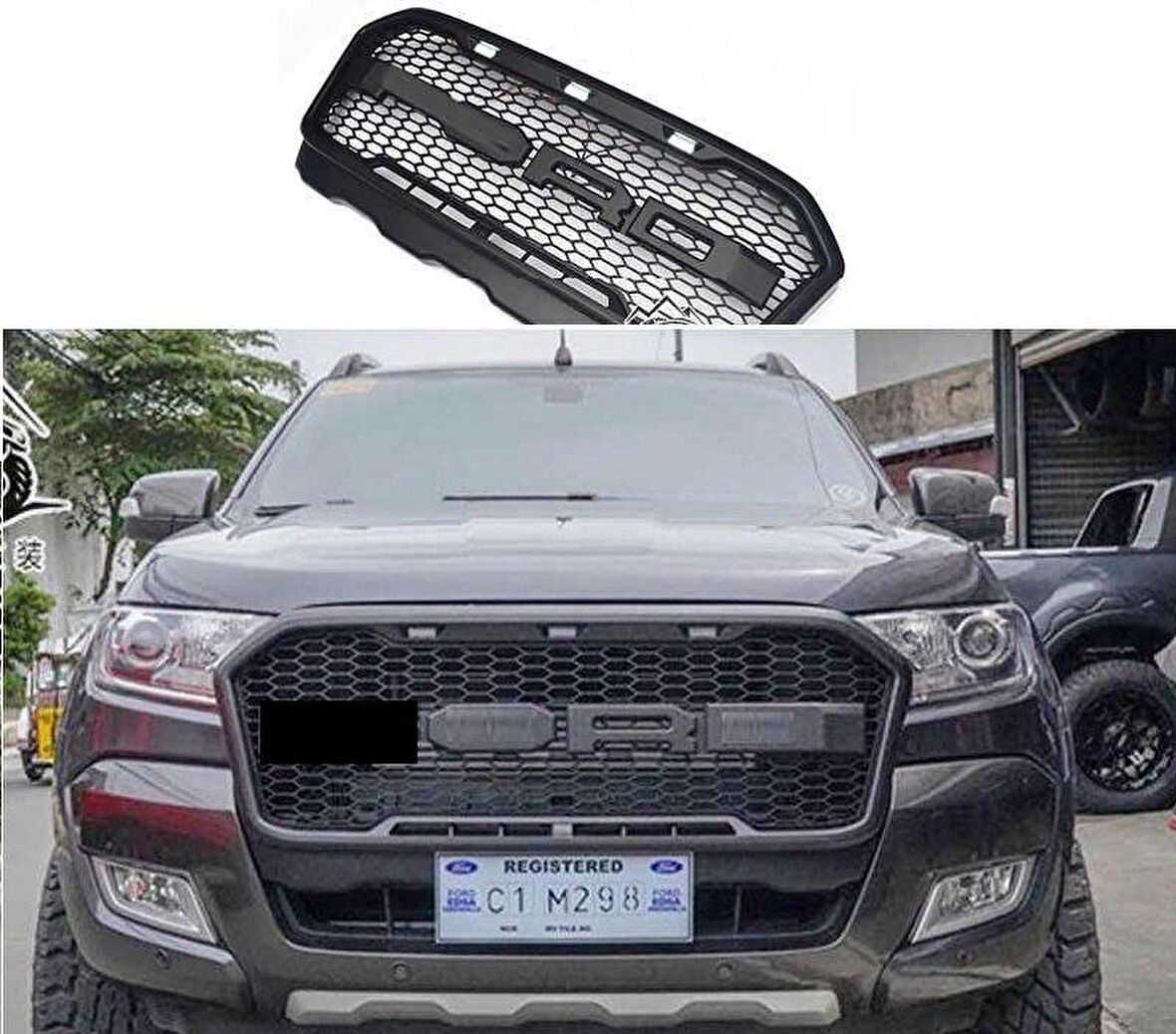 Ford Ranger raptor t7 ön panjur komple ızgara 2016+ ledli