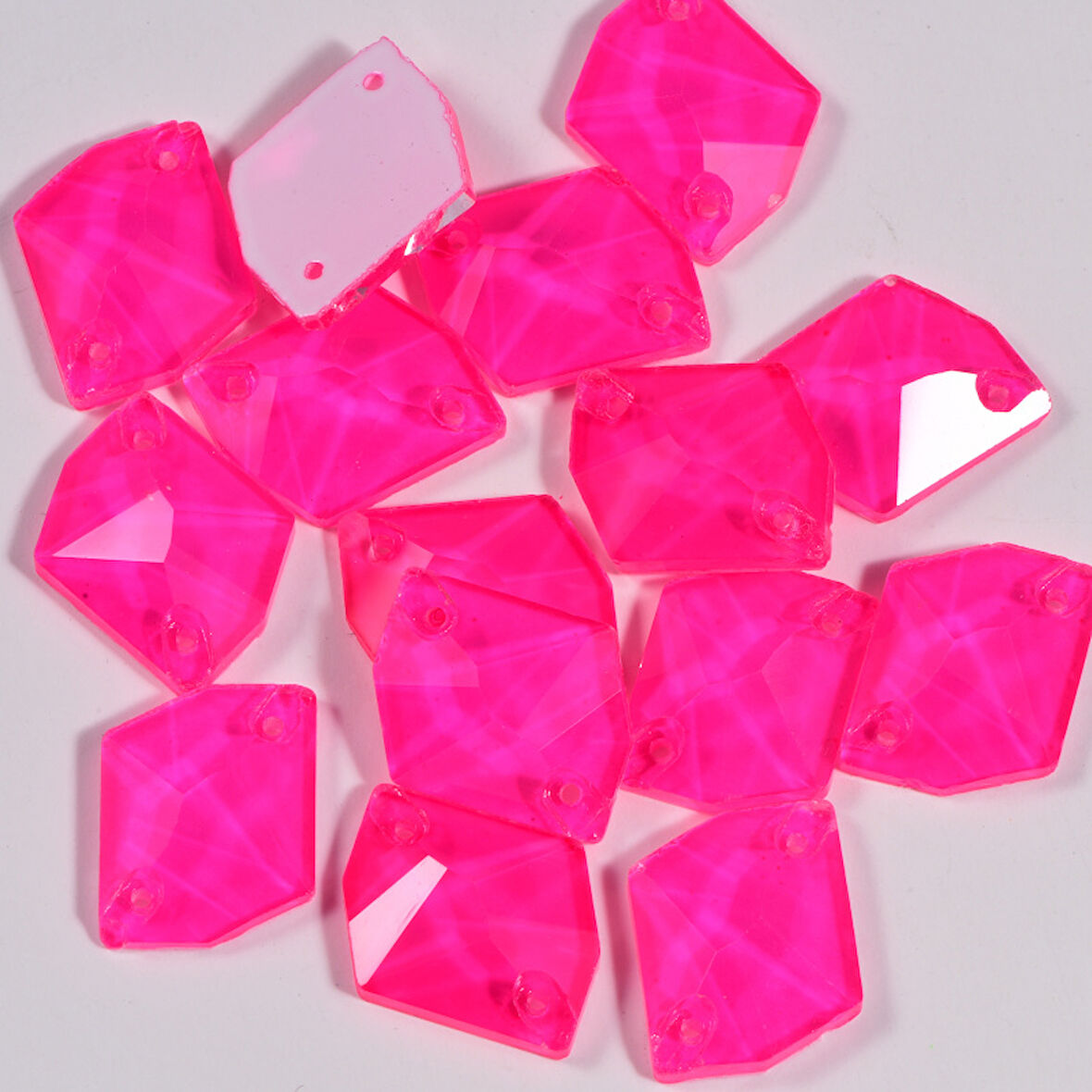 Gymo Premium Delikli Dikme Kristal Taş Cosmic 10*14mm N08 Rose Neon (36 Ad)