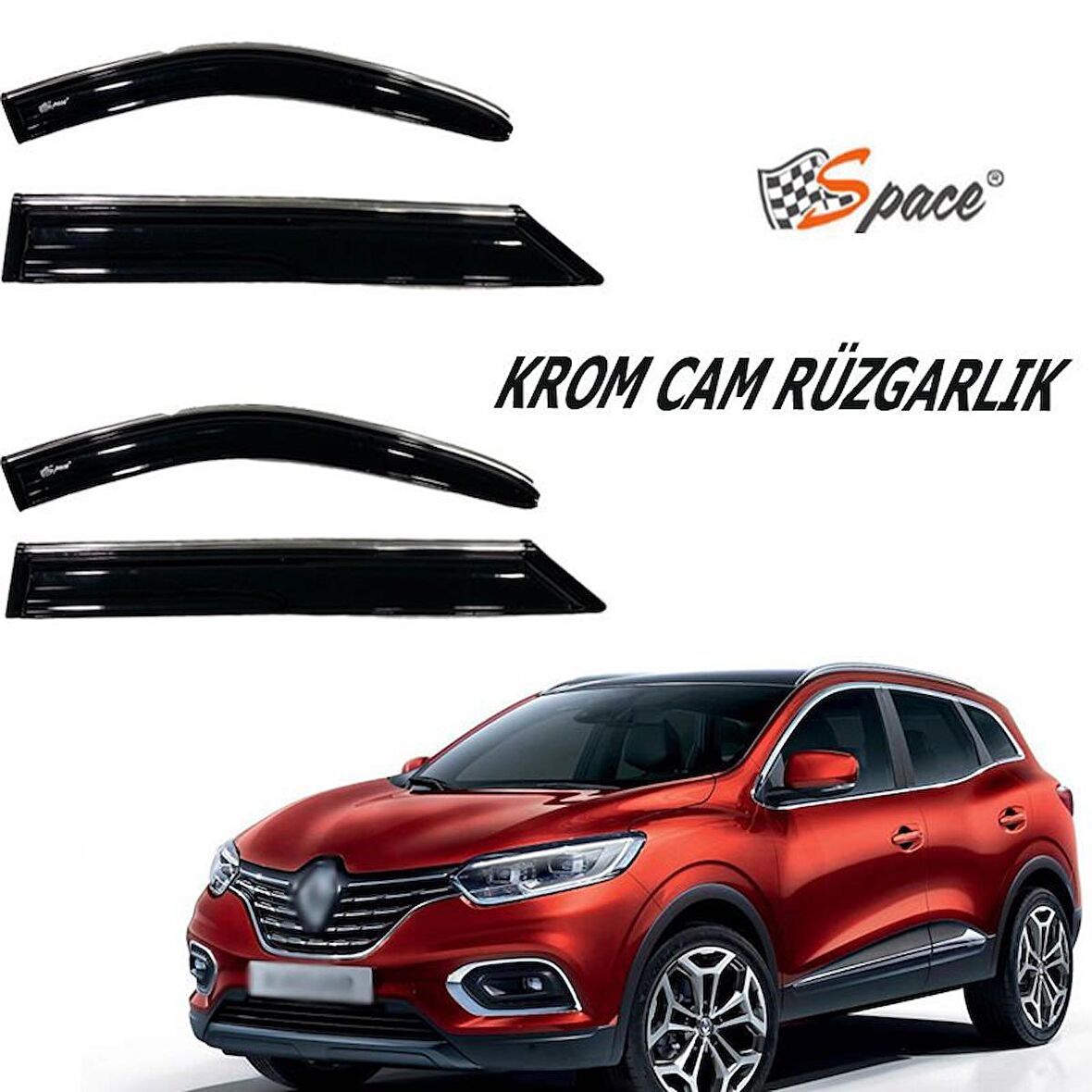 Renault kadjar krom cam rüzgarlığı 2016-2021/ CARU423