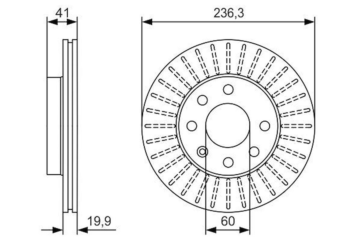 Opel On Fren Diski Astra F 92>98 Corsa B 93>02 Astra Classıc 99>02 - Bosch 0986479s98