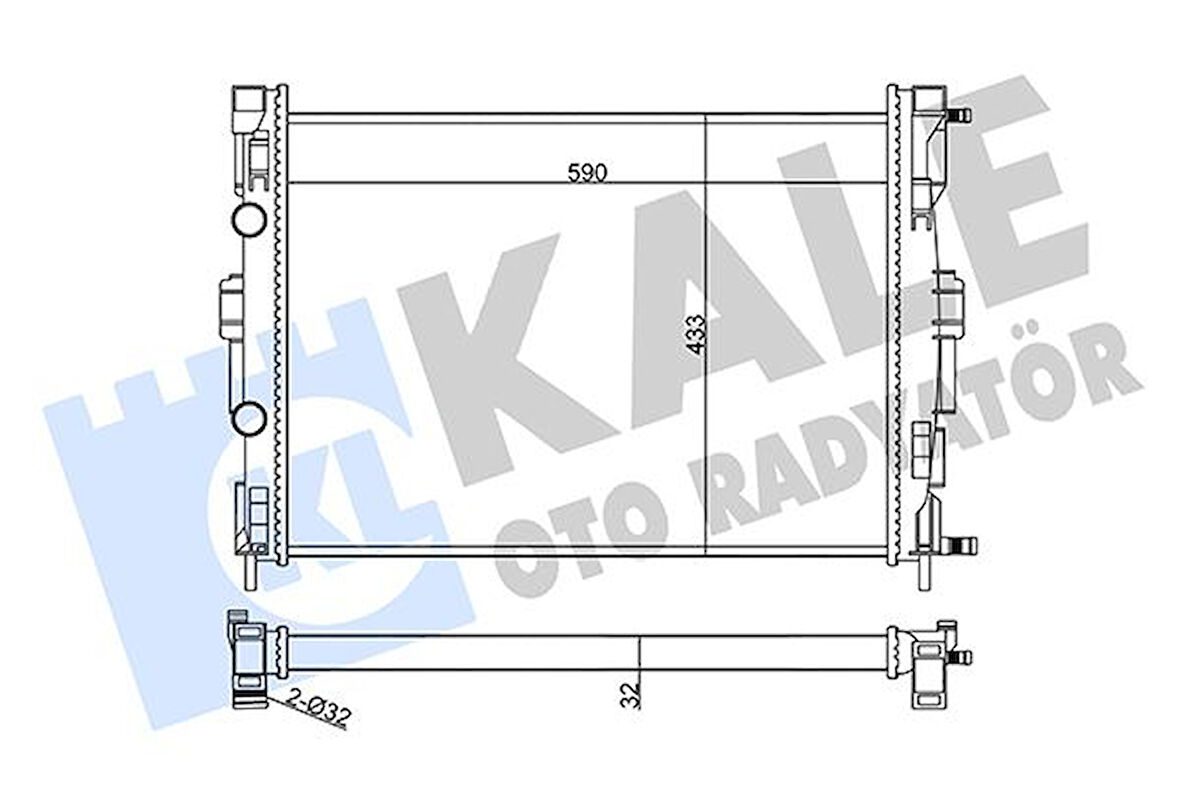 Renault Motor Radyatoru Megane II Scenic 1,5dci 1,4 / 1,6 / 2,0 16v - Kale 351005