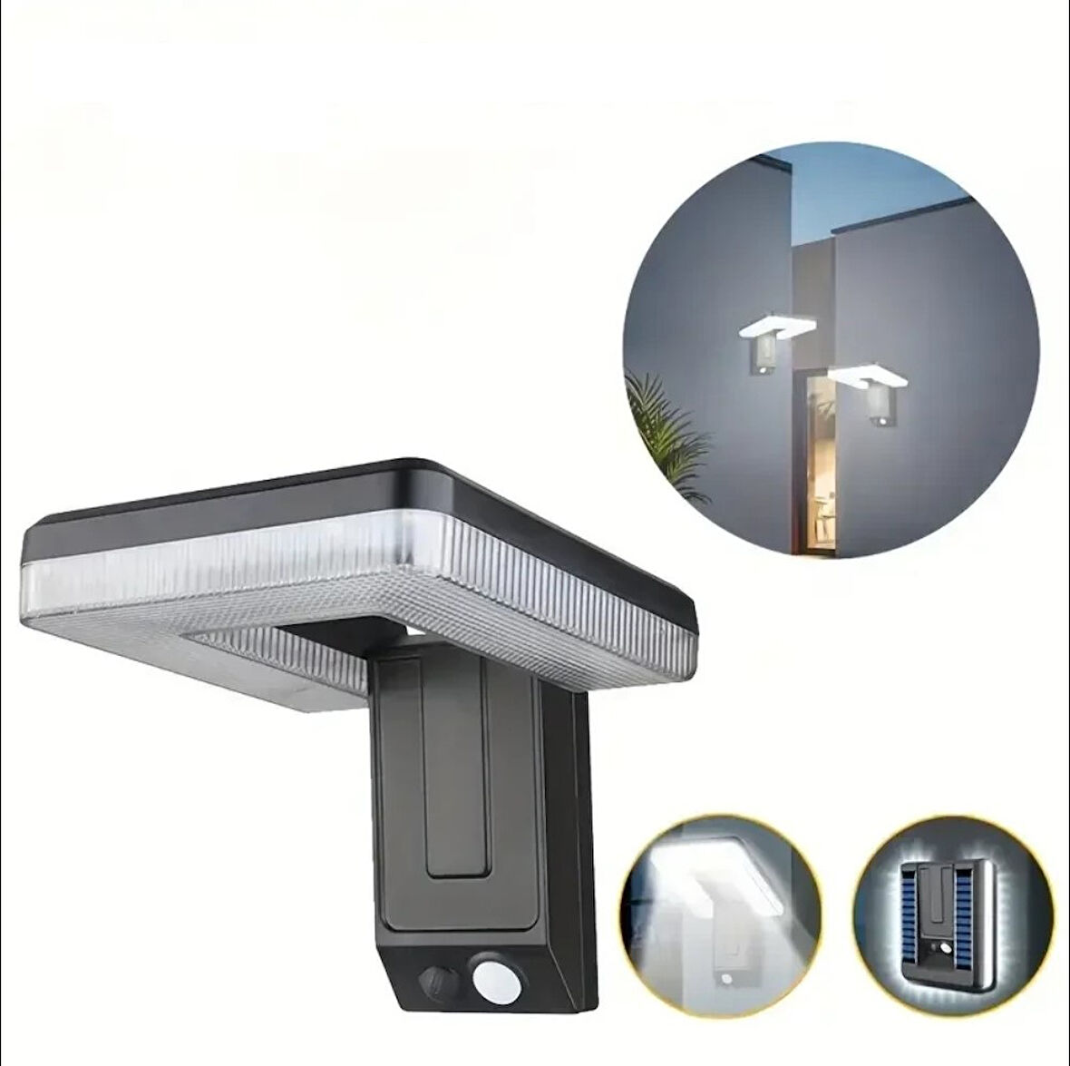 GÜNEŞ ENERJİLİ HAREKET SENSÖRLÜ 120 DERECE KATLANABİLİR 3 MODLU BAHÇE EV GARAJ SOKAK AYDINLATMA LAMBASI LED IŞIK