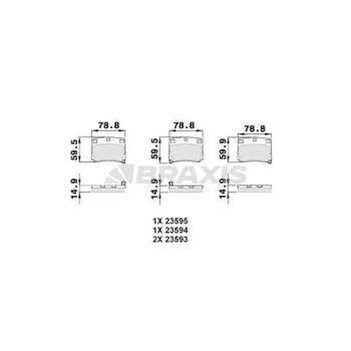Mitsubıshı Arka Fren Balatası Pajero II 90-98 - Braxıs Ab0492