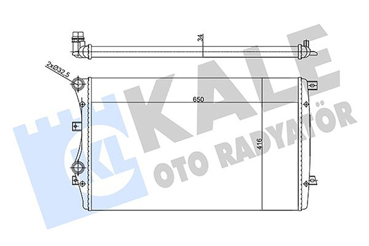 Vag Motor Radyatoru (mekanık - 648x460) Caddy Passat Golf Jetta Octavıa Touran Altea Superb 2,0tdi Cfhc - Kale 356925