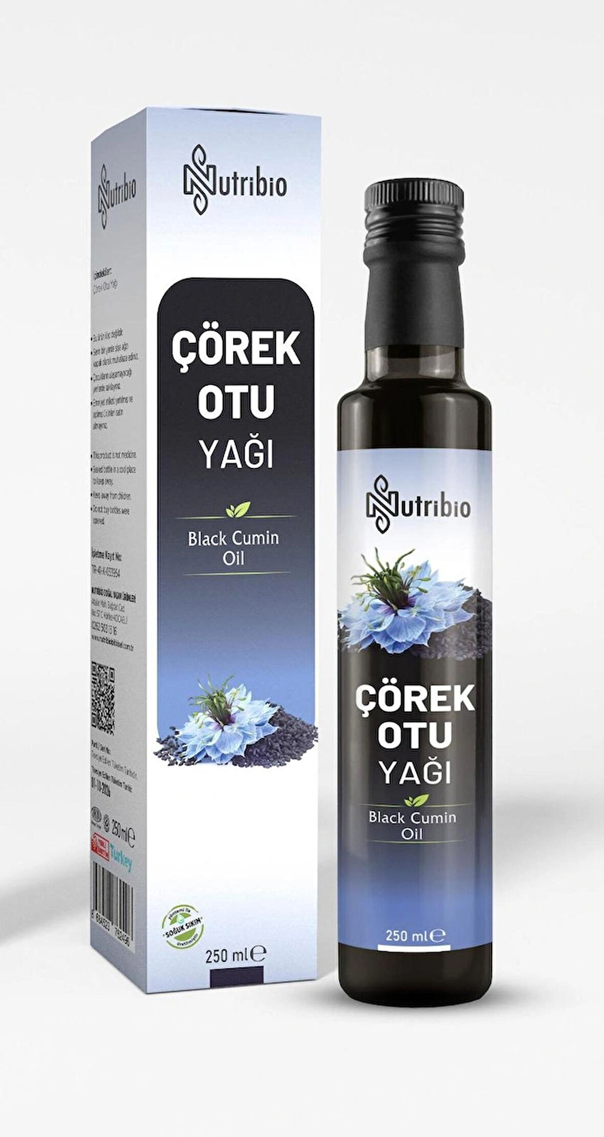 Nutribio Saf Çörekotu Yağı Soğuk Sıkım 250 ML