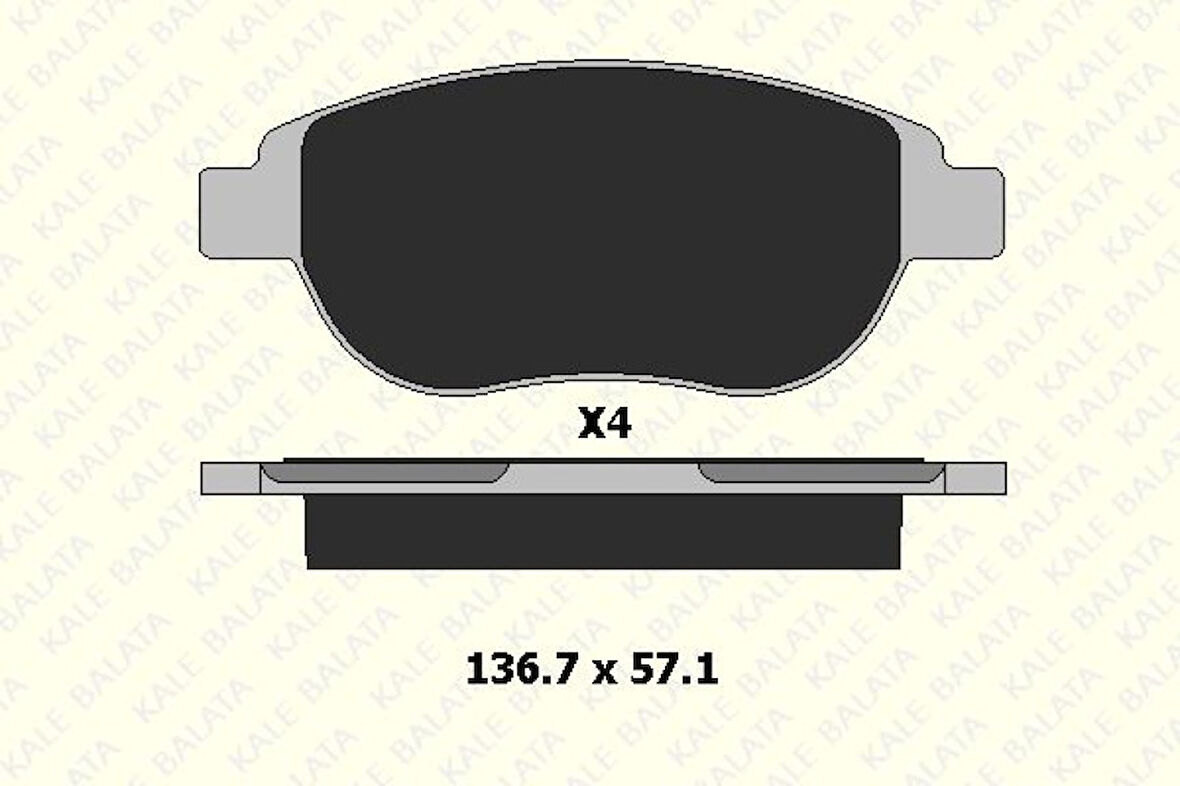Fiat On Fren Balatası Citroen C3 II C4 Xsara Berlingo 00> Peugeot 1007 207 307 206 00> Fiat Doblo 06> Gee - Kale B 23600 190 14 Ans