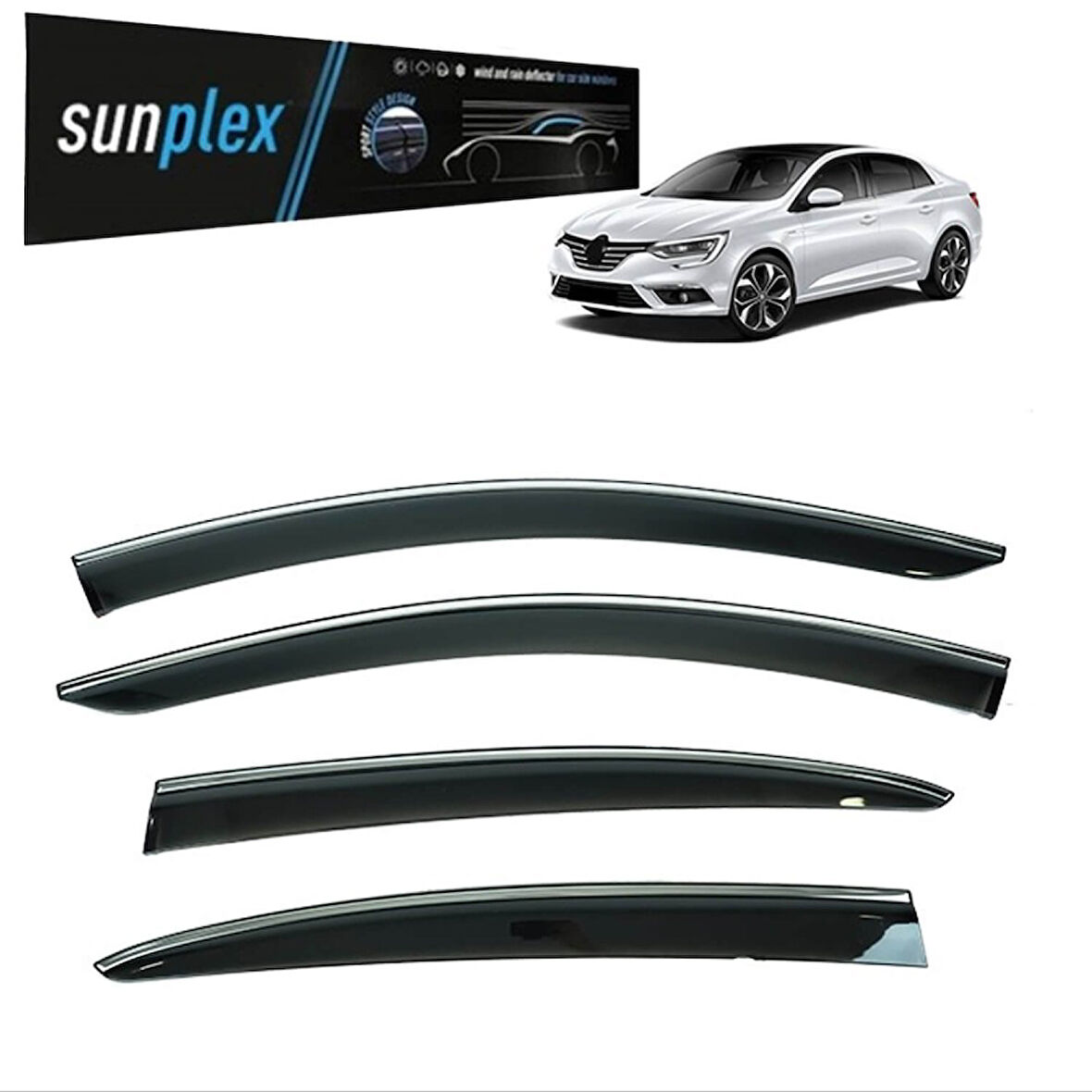 Sunplex Kromlu Cam Rüzgarlığı Renault Menage 4 2015 -2022 ile uyumlu