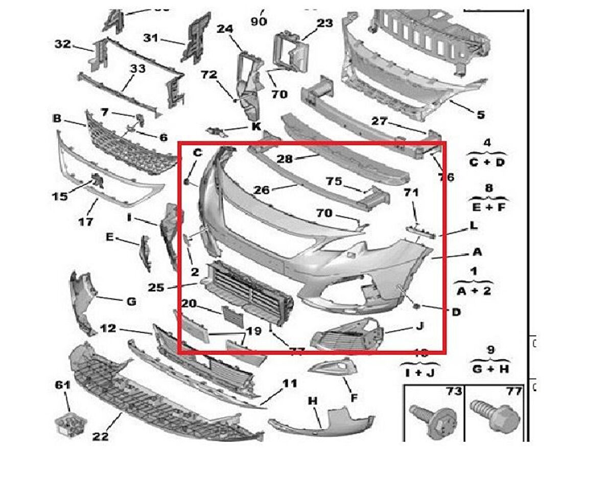 Psa On Tampon Beyaz Boyalı P3008 16> - Vortex V2808375