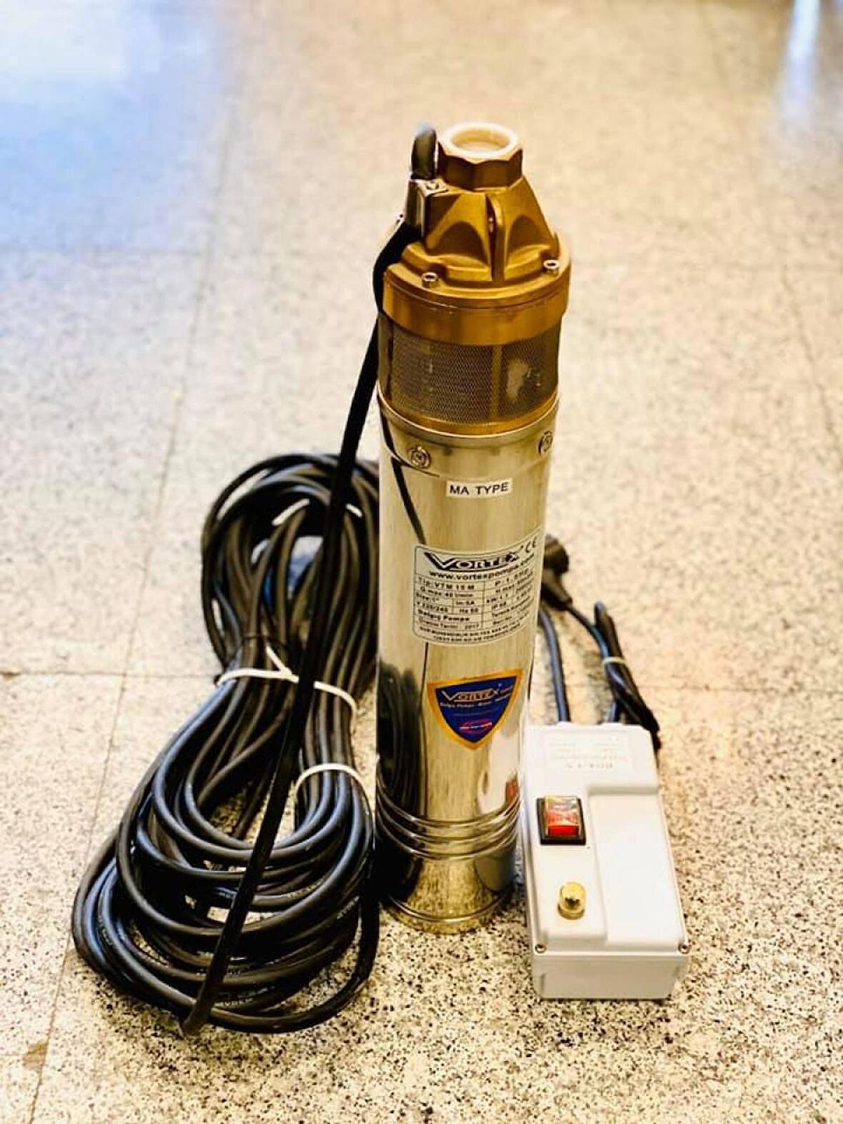 Vortex Vtm 10 M 1 Hp 1" 20 Mt Kablolu Panolu Dalgıç Pompa