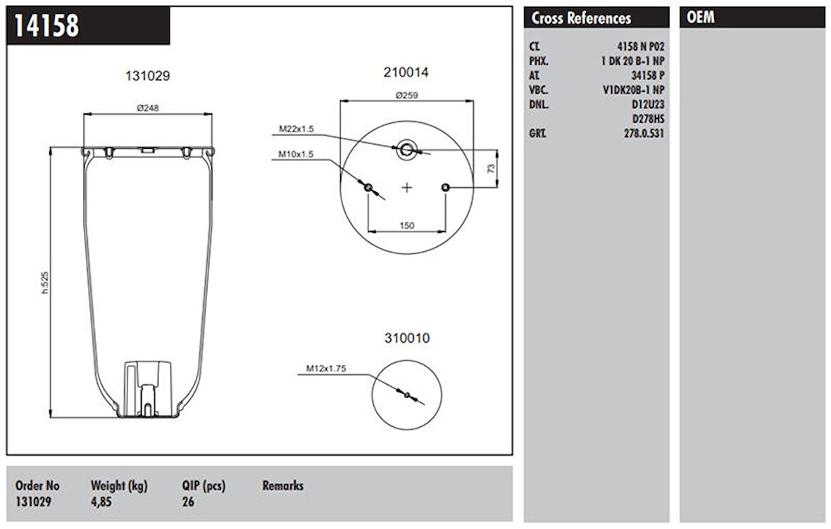 Unıversal Truck Metallı Koruk Roll Schmitz Waweler - Connect MD 14158